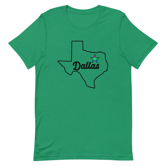 Dallas Texas Polysexual Star Tee Kelly Polysexual unisex-staple-t-shirt-kelly-front-635b0e2156e1b