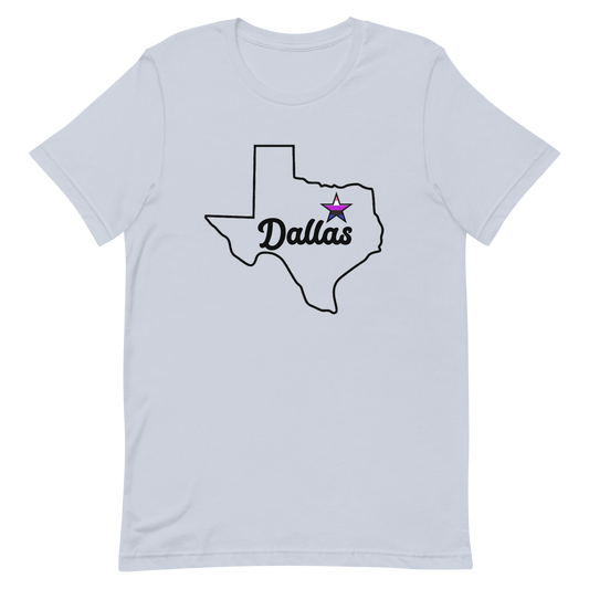 Dallas Texas Genderfluid Star Tee Light Blue Genderfluid unisex-staple-t-shirt-light-blue-front-635b1364c2a4c