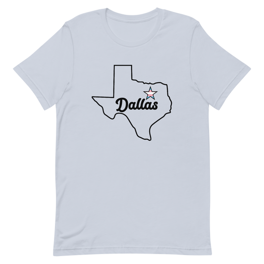 Dallas Texas Transgender Star Tee Light Blue Transgender unisex-staple-t-shirt-light-blue-front-63633424b52fe