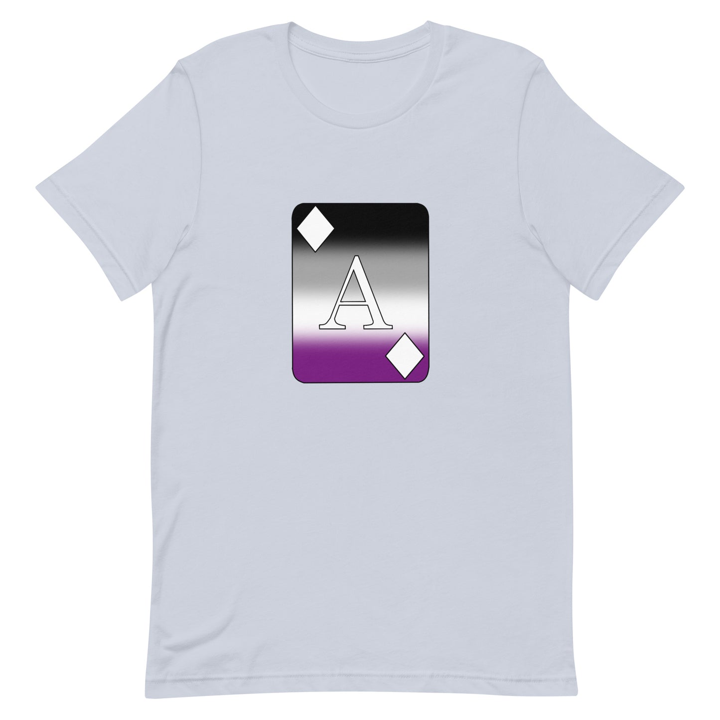 Asexual Ace Pride Shirt Ace Card Light Blue Asexual unisex-staple-t-shirt-light-blue-front-63b4d229a0b53