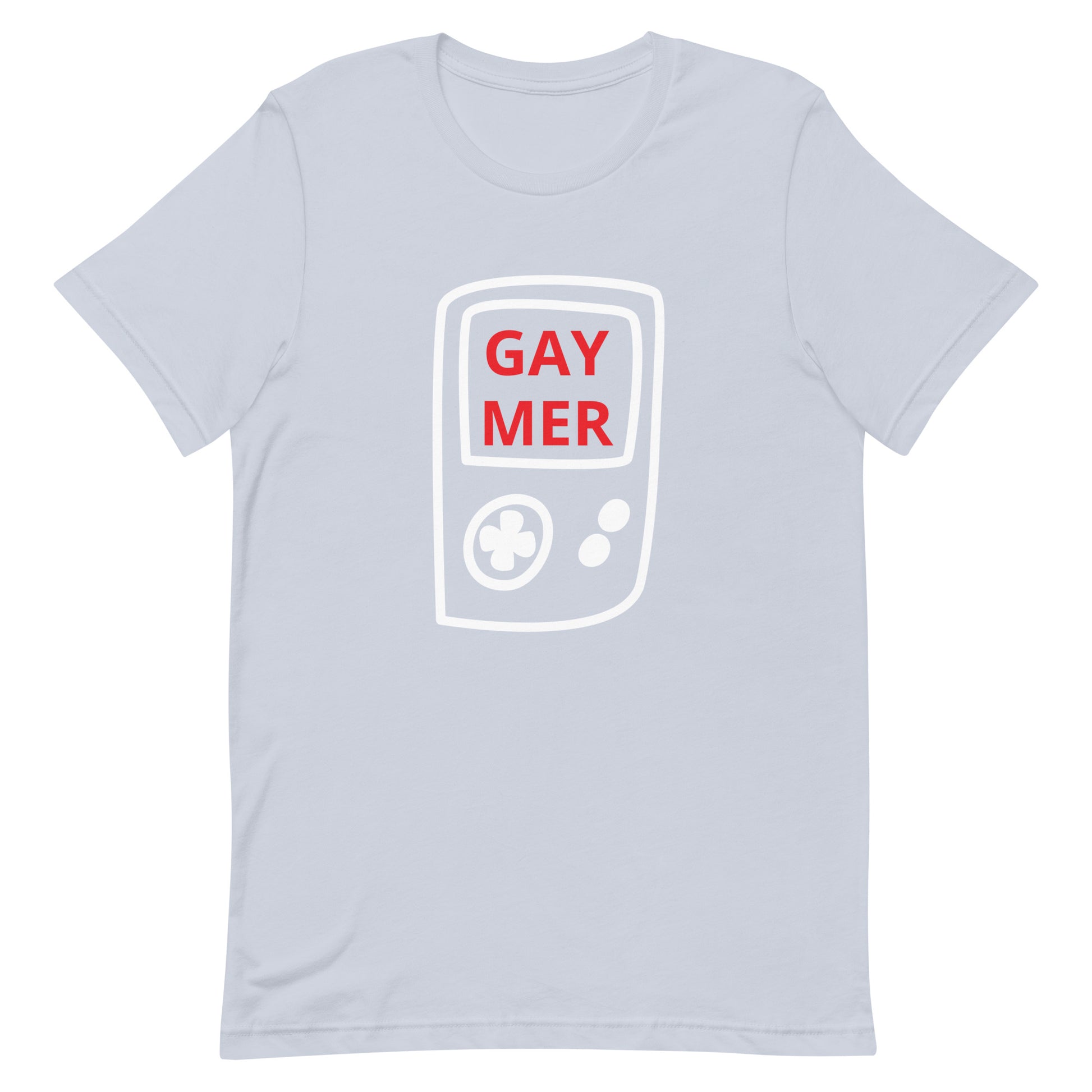 Gaymer Handheld Tee Light Blue Gay unisex-staple-t-shirt-light-blue-front-63b76fa7dc8bb