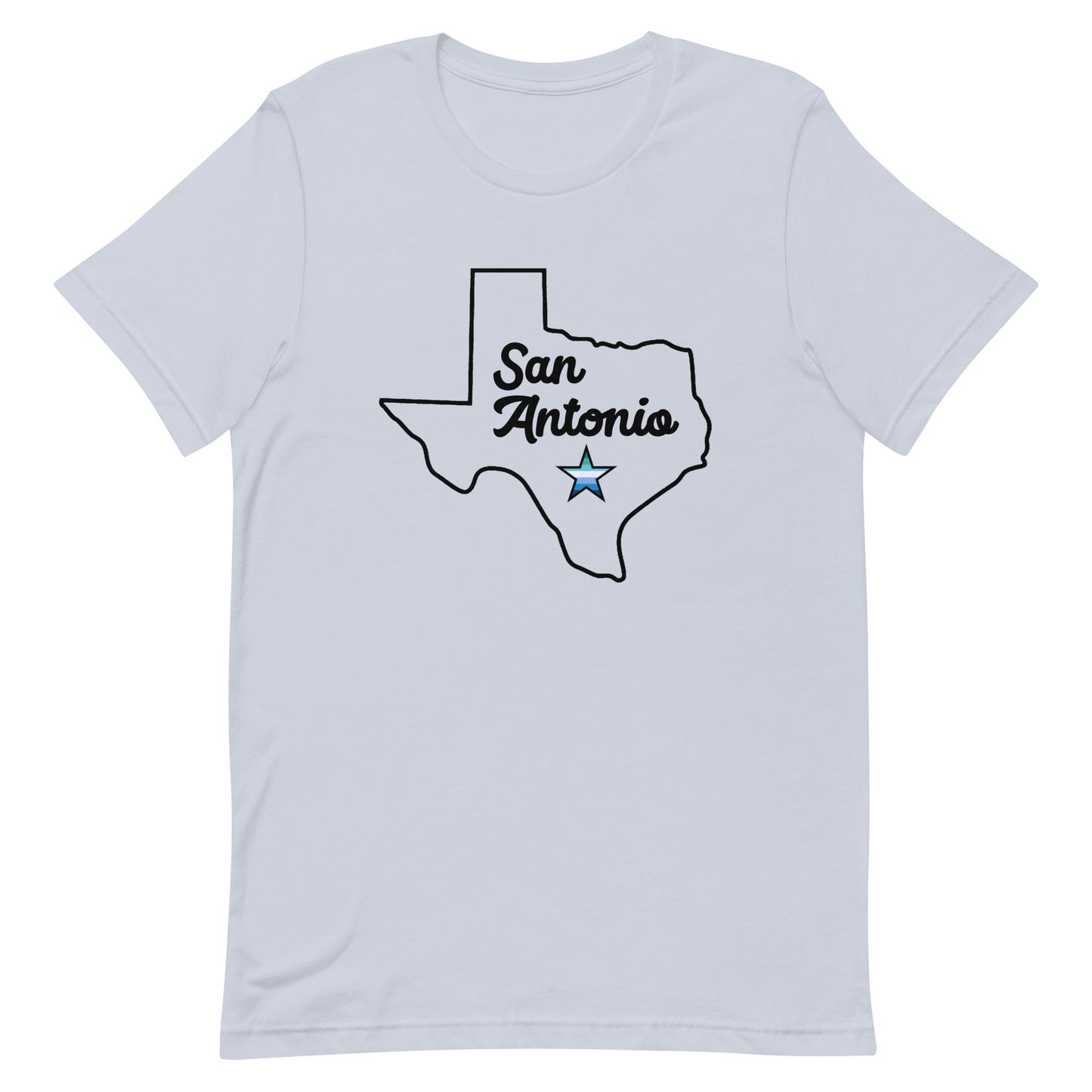 San Antonio Texas Gay Star T-shirt Light Blue Gay unisex-staple-t-shirt-light-blue-front-63b77c4086ba3