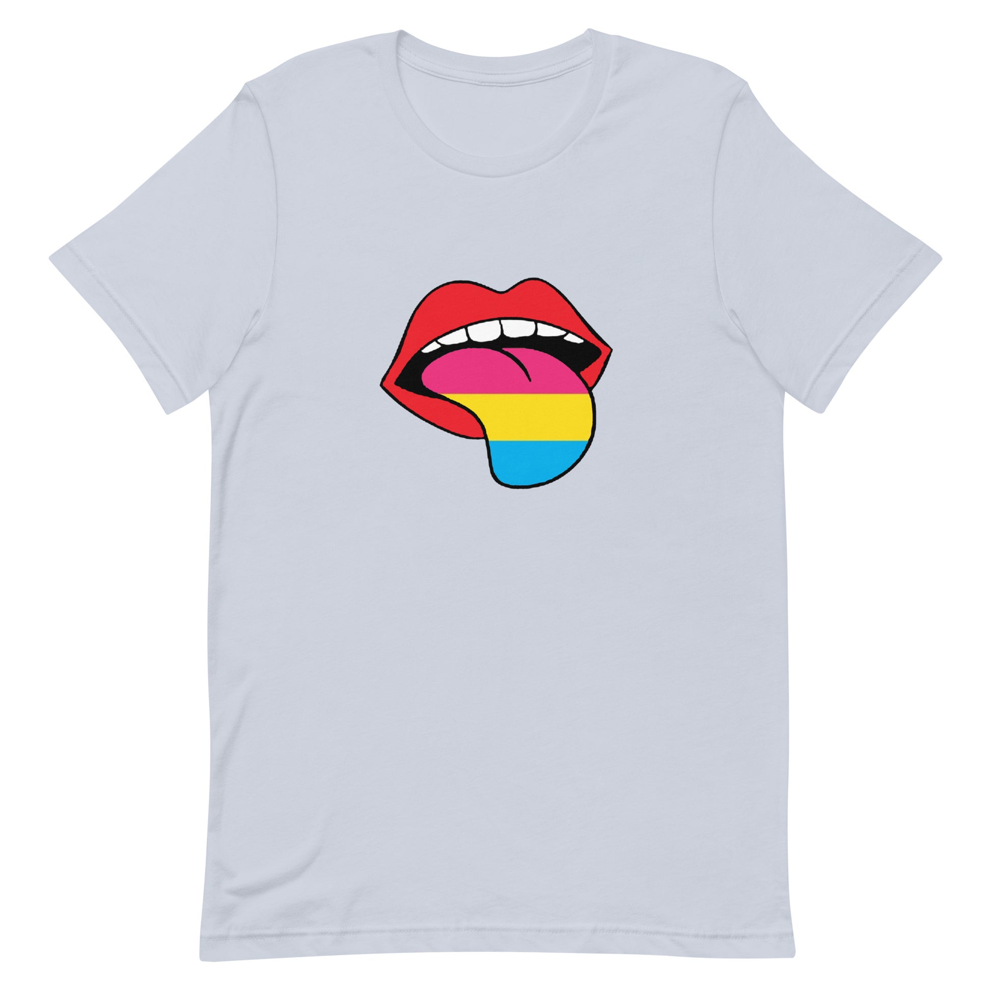 Pansexual Pan Pride T-Shirt - Tongue Light Blue Pansexual unisex-staple-t-shirt-light-blue-front-63ba1b65cc29f