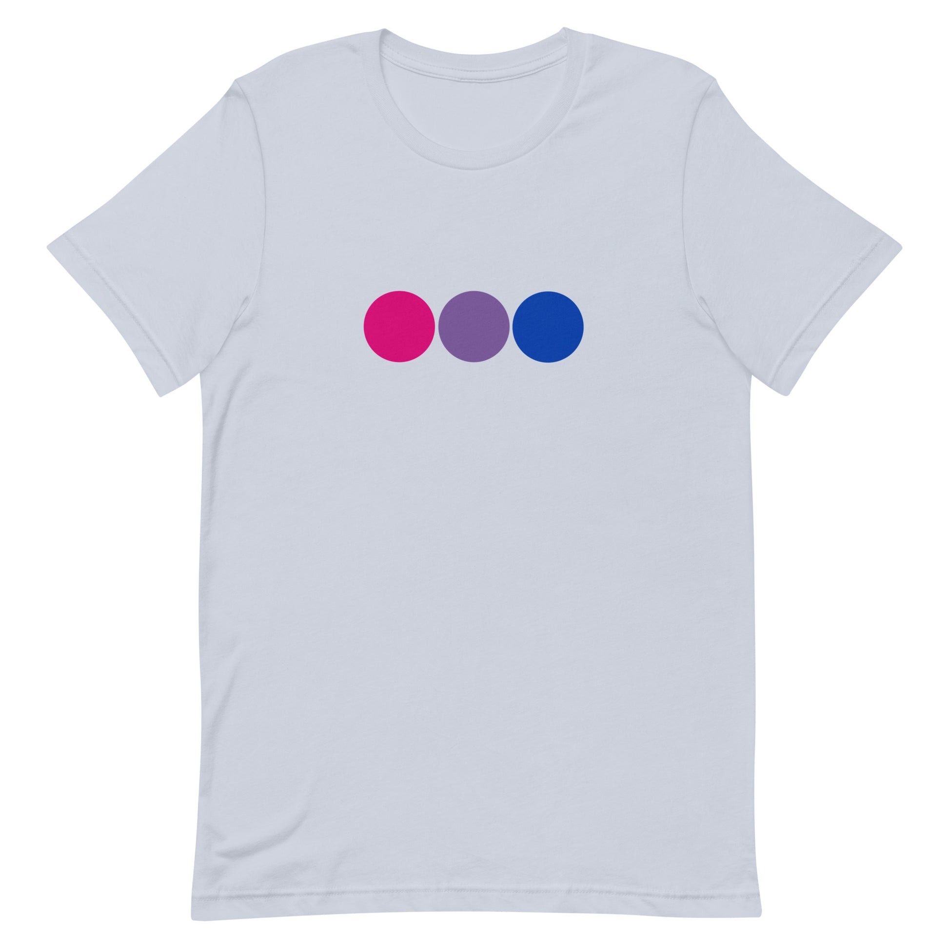 Bisexual Bi Pride Shirt with Circles Light Blue Bisexual unisex-staple-t-shirt-light-blue-front-63bb67774c7d6