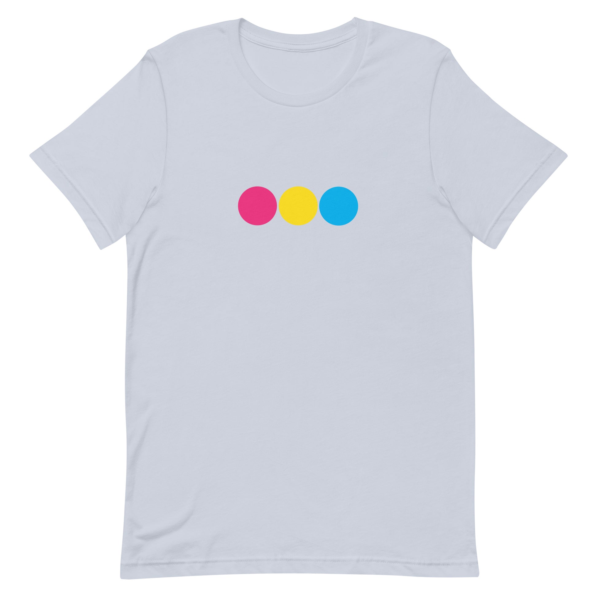 Pansexual Pan Pride T-Shirt - Circle Light Blue Pansexual unisex-staple-t-shirt-light-blue-front-63bb6d9aaee70