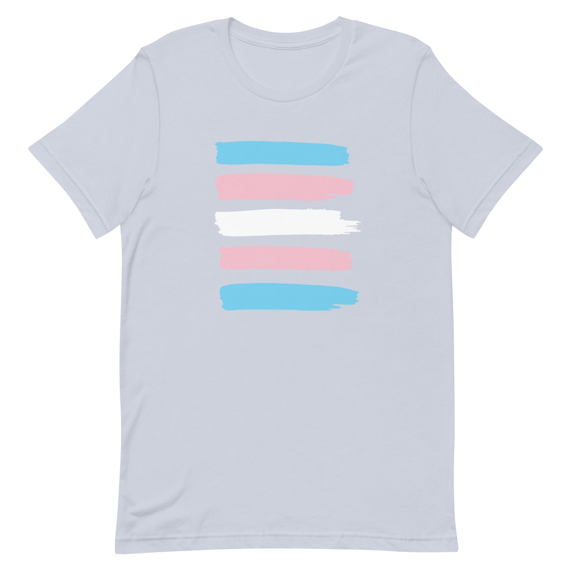 Transgender Trans Pride T-Shirt - Paint Stripes Light Blue Transgender unisex-staple-t-shirt-light-blue-front-63ec3282e740f