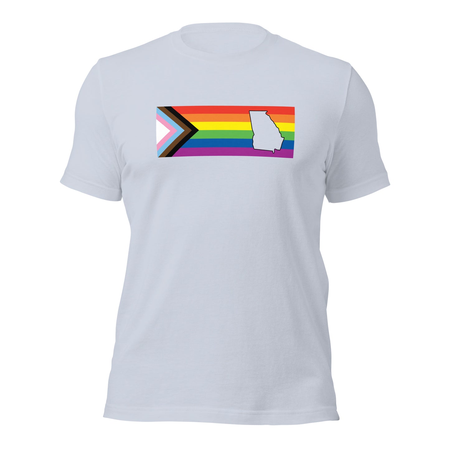 LGBTQ Progress Georgia Tee - Daniel Quasar Light Blue Pride unisex-staple-t-shirt-light-blue-front-640aa0df813b2