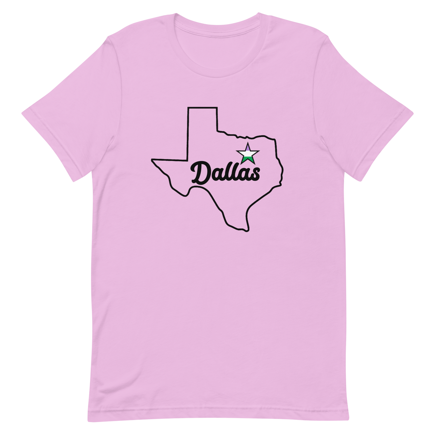 Dallas Texas Genderqueer Star Tee Lilac Genderqueer unisex-staple-t-shirt-lilac-front-635b11cbb8565