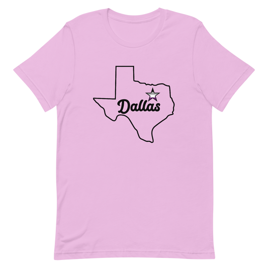 Dallas Texas Asexual Star Tee Lilac Asexual unisex-staple-t-shirt-lilac-front-635b183b1a23b