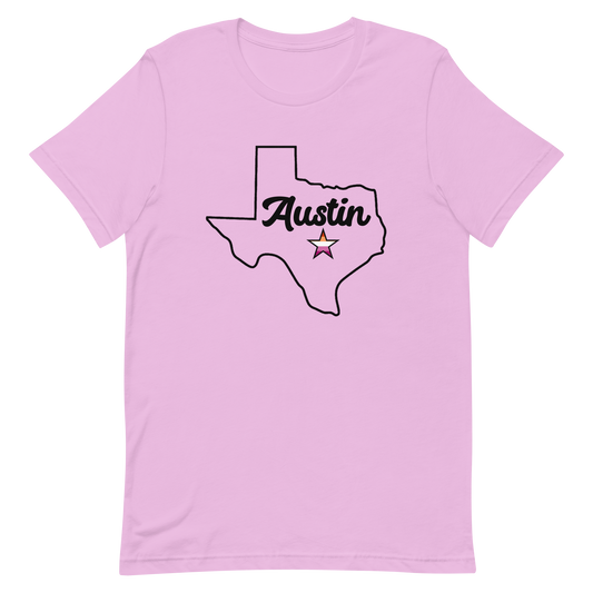 Austin Texas Lesbian Star Tee Lilac Lesbian unisex-staple-t-shirt-lilac-front-63631e6696d3c