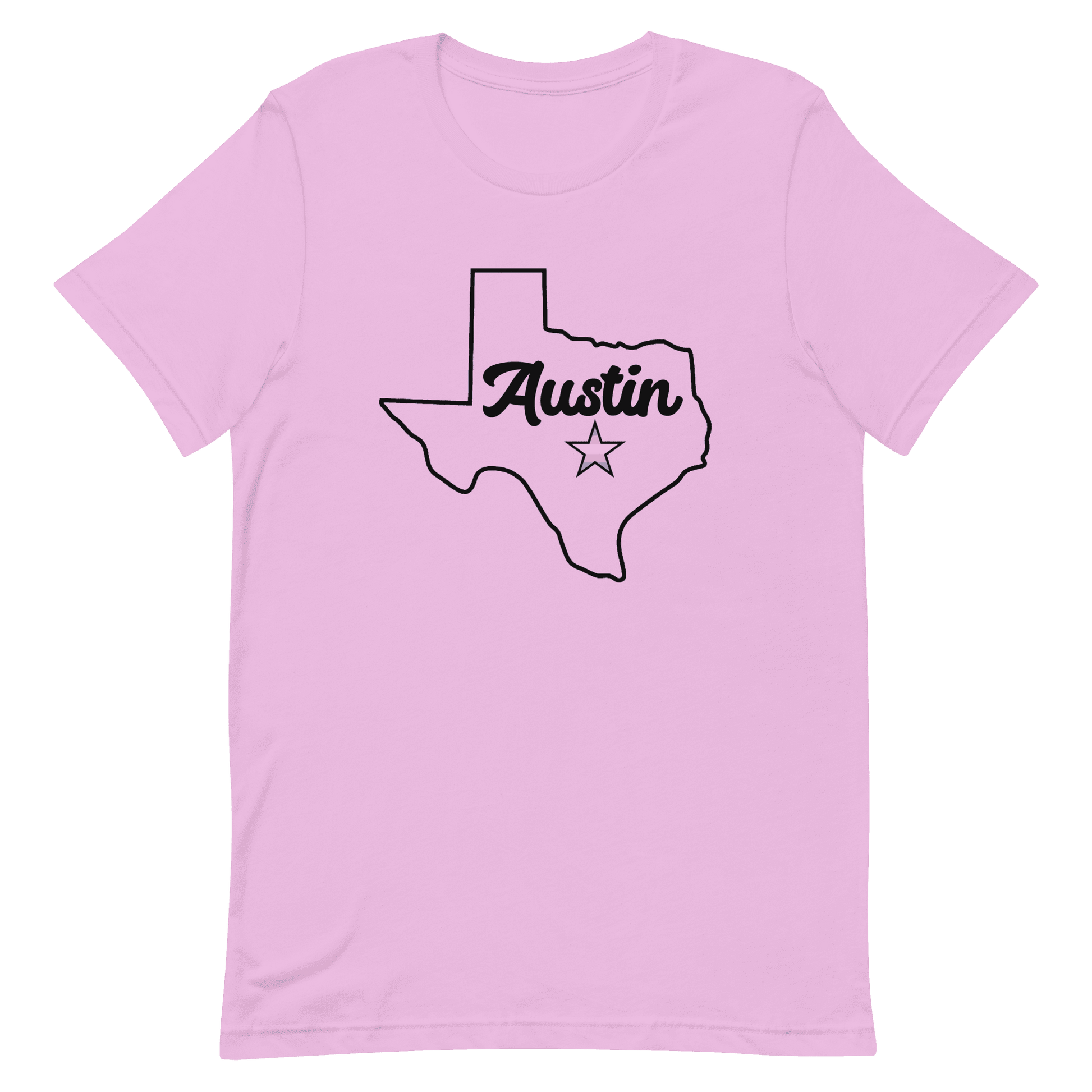 Austin Texas Trans Star Tee Lilac Transgender unisex-staple-t-shirt-lilac-front-636323e302db4