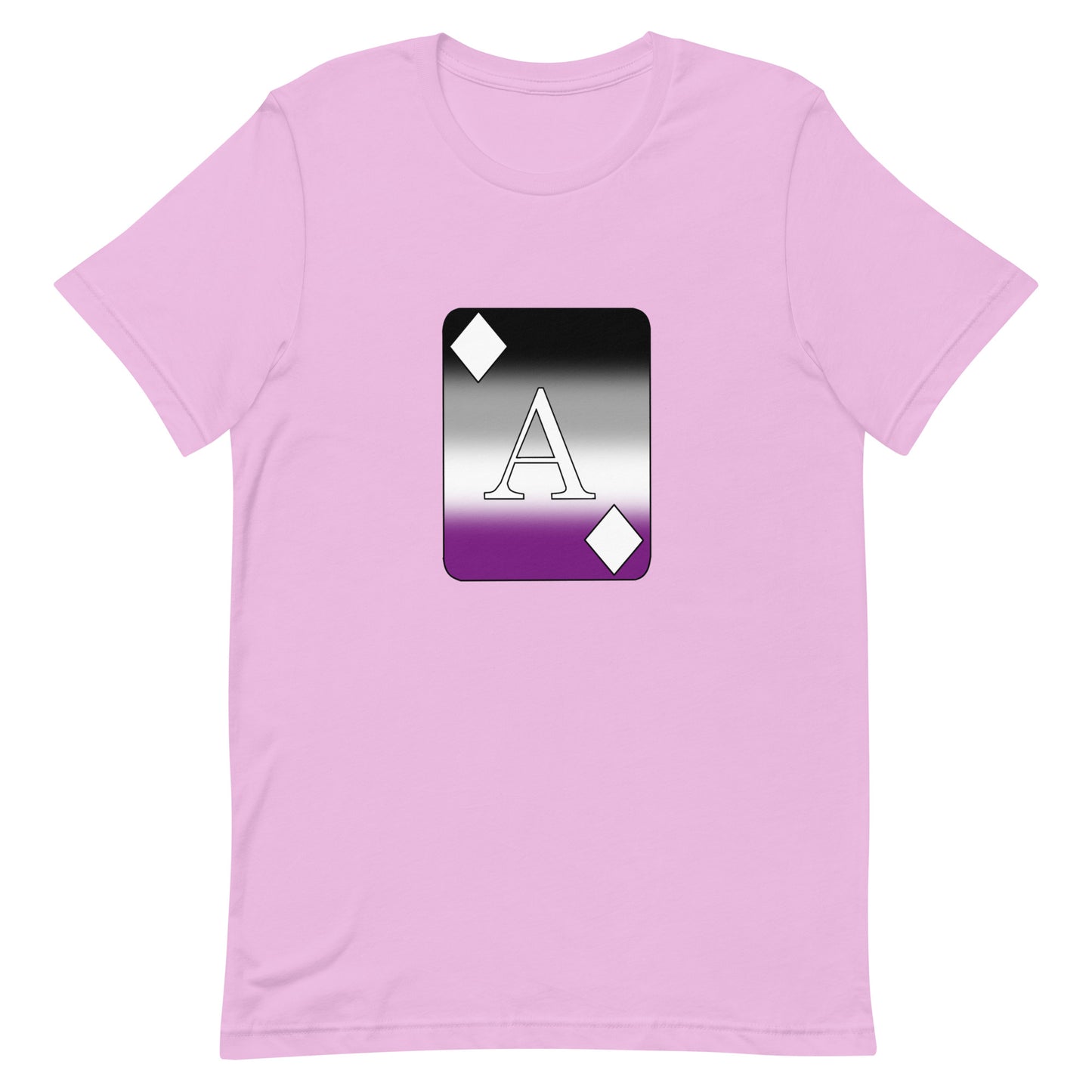 Asexual Ace Pride Shirt Ace Card Lilac Asexual unisex-staple-t-shirt-lilac-front-63b4d22999059