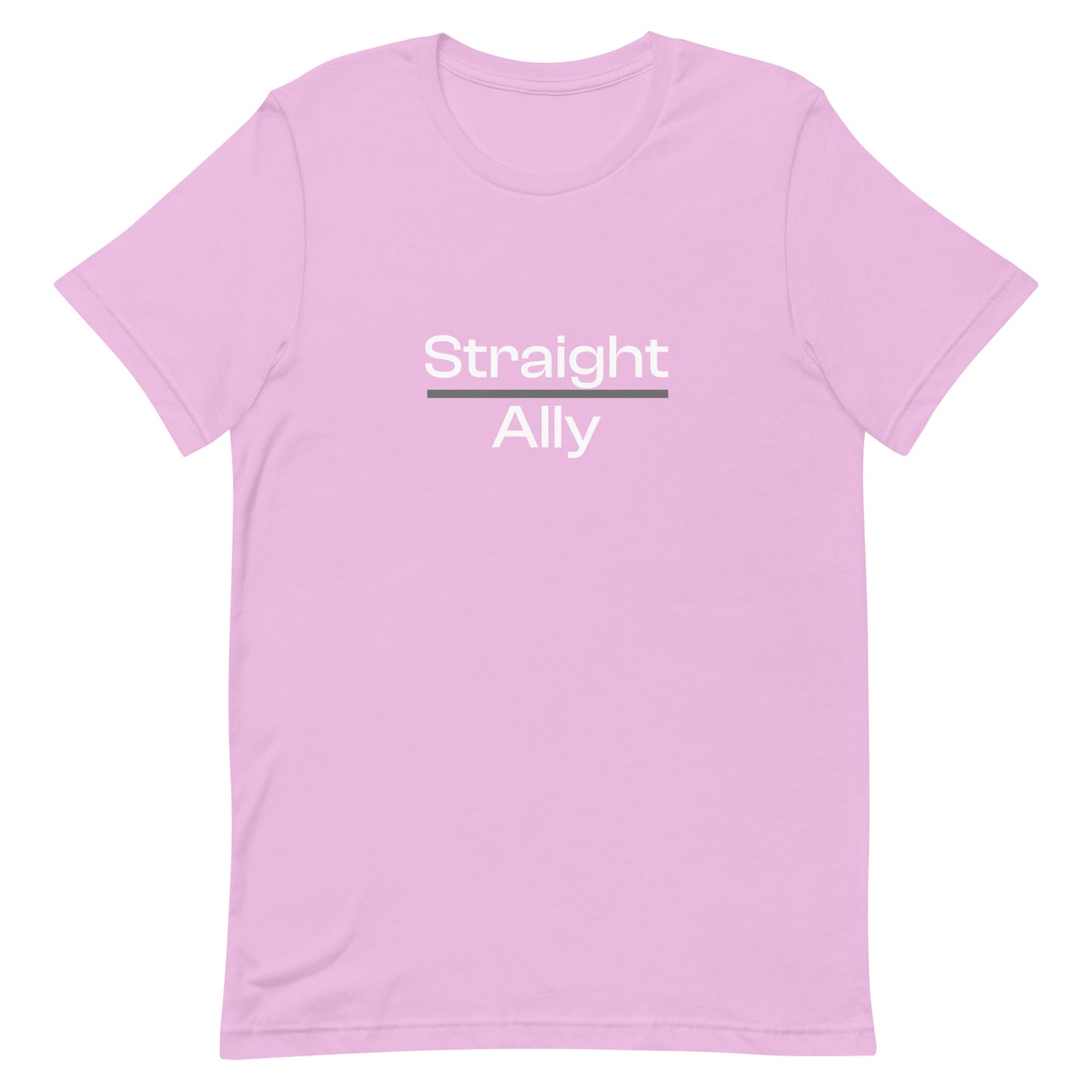 Straight Ally Pride T-Shirt Lilac Straight Ally unisex-staple-t-shirt-lilac-front-63b4e62f3e8f1