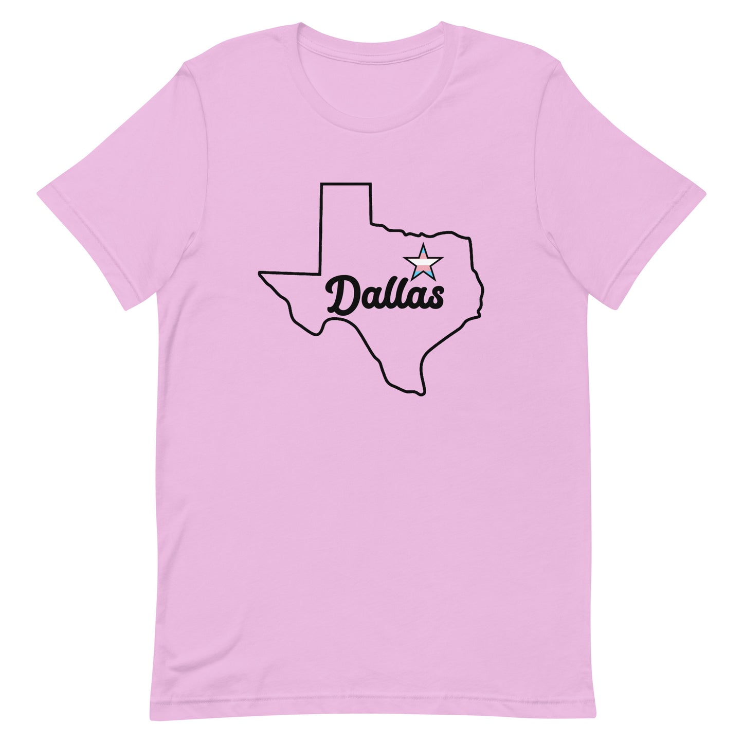 Dallas Texas Transgender Star Tee Lilac Transgender unisex-staple-t-shirt-lilac-front-63b635c9d3b3d