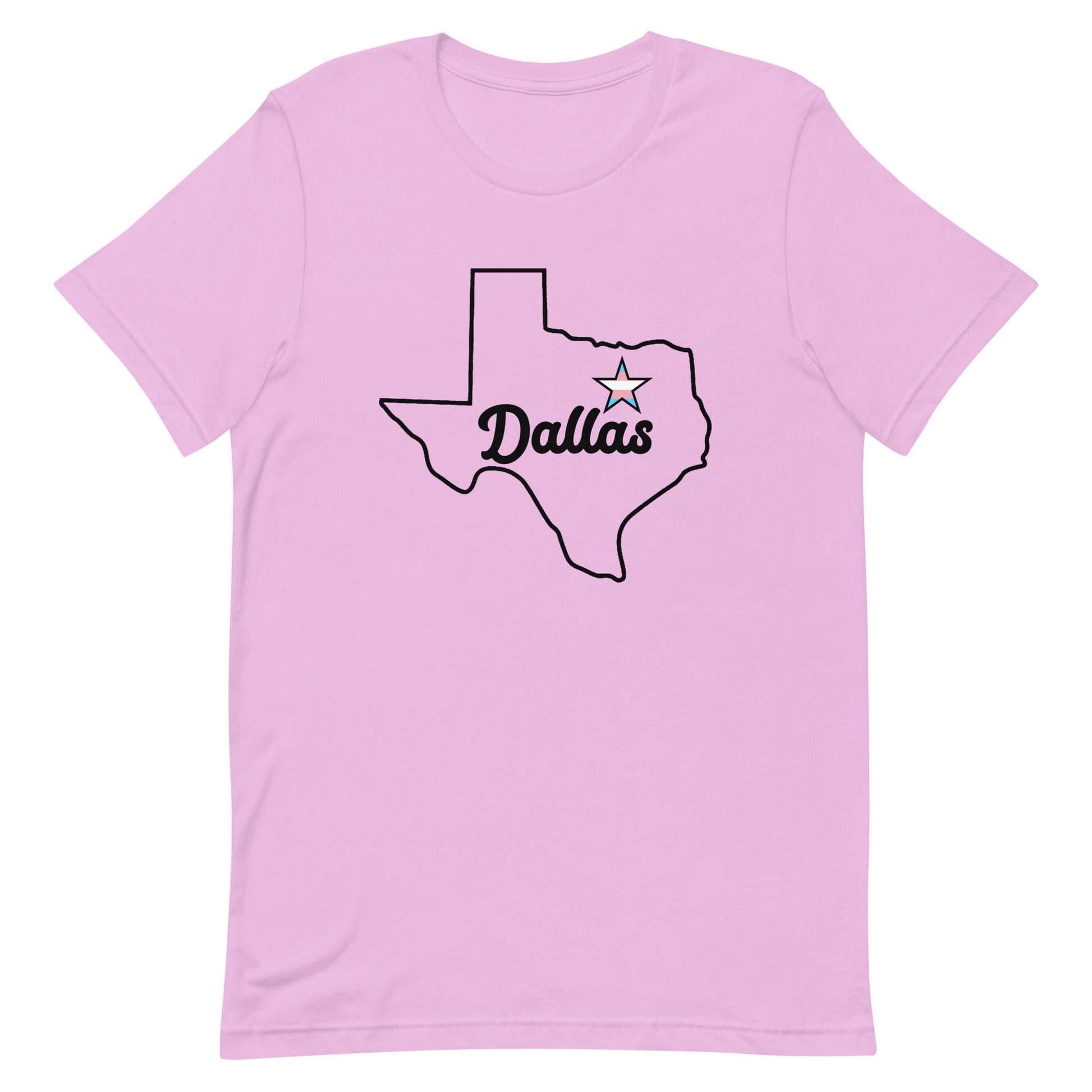 Dallas Texas Transgender Star Tee Lilac Transgender unisex-staple-t-shirt-lilac-front-63b635c9d3b3d