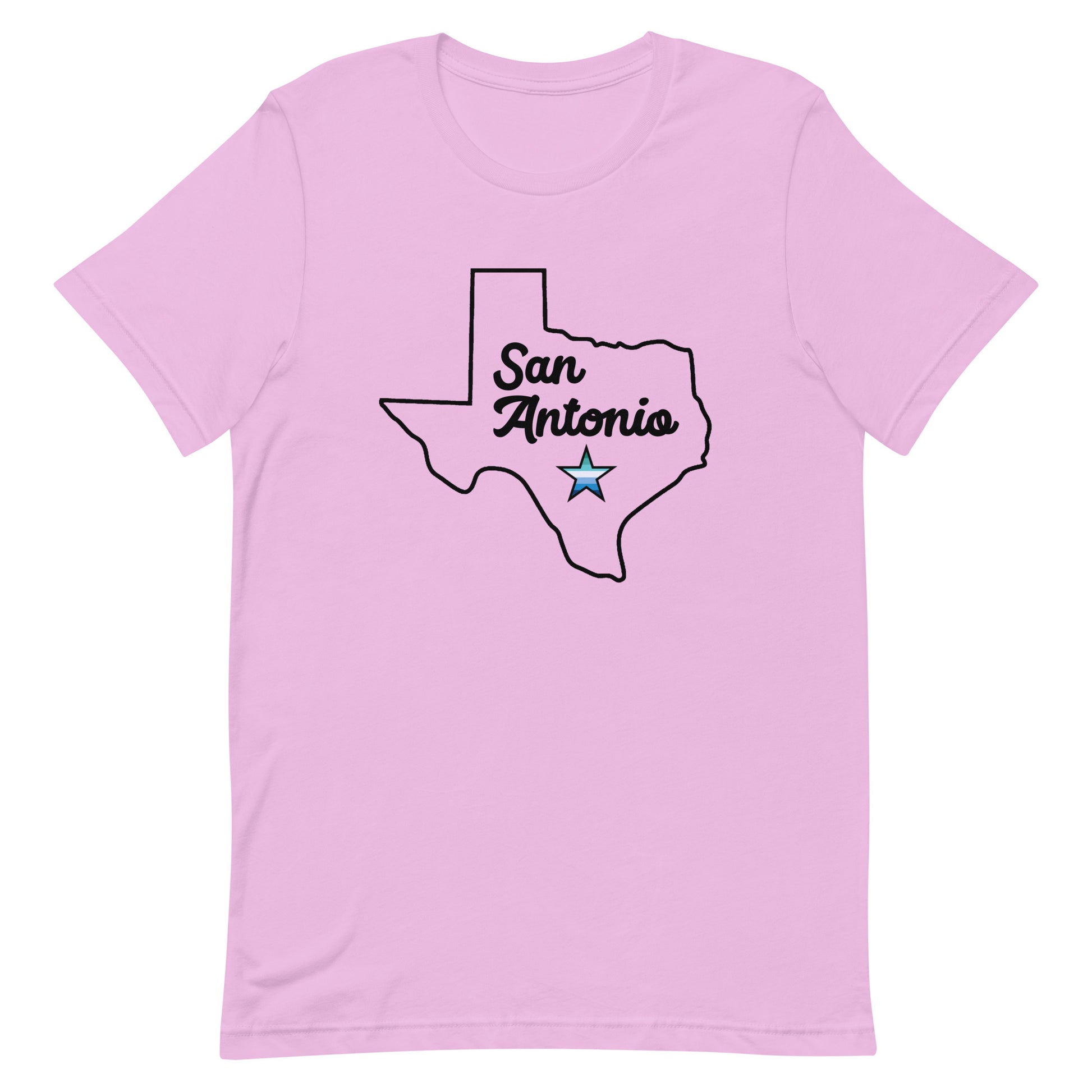 San Antonio Texas Gay Star T-shirt Lilac Gay unisex-staple-t-shirt-lilac-front-63b77c407fad0