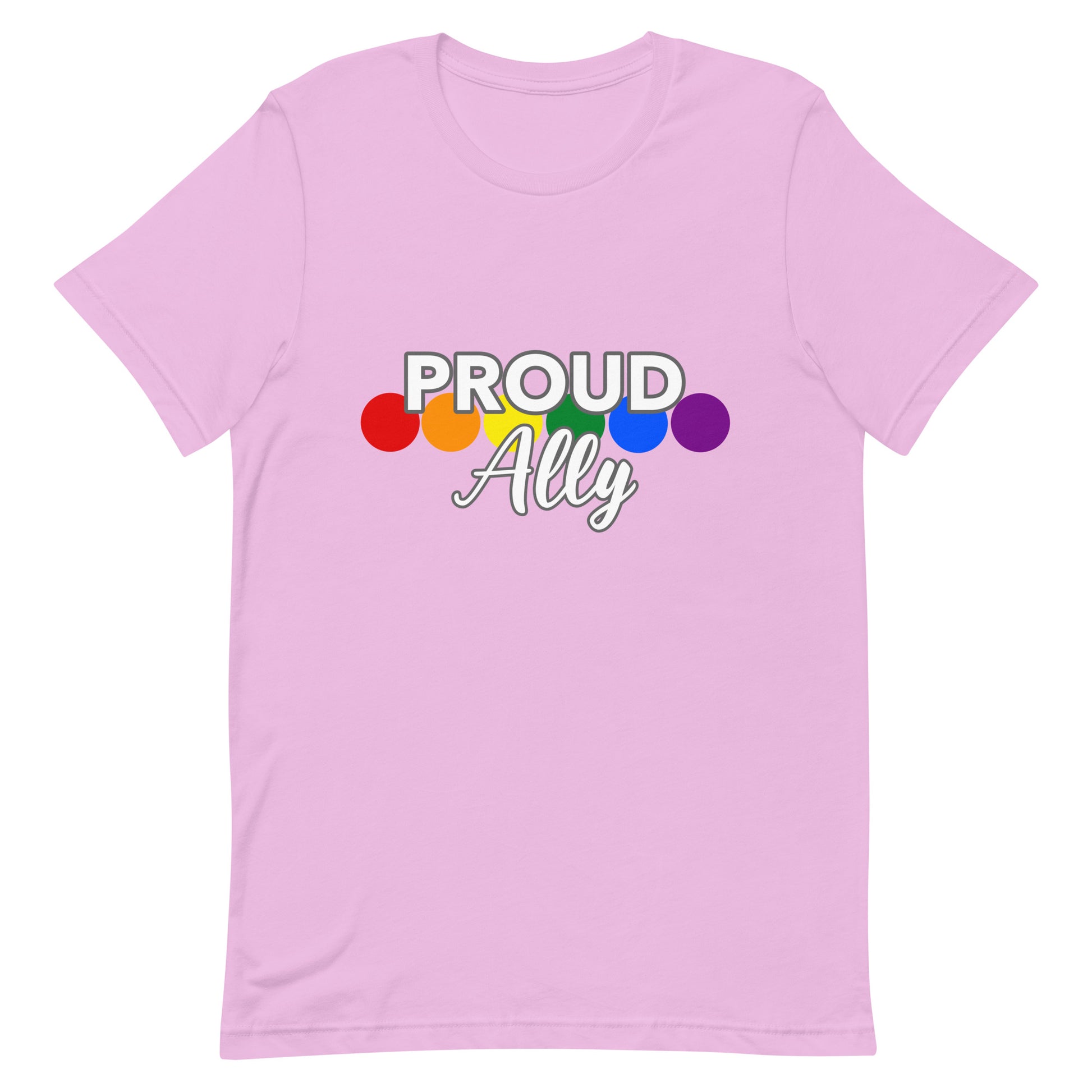 Straight Ally Pride T-Shirt - Proud Ally Lilac Straight Ally unisex-staple-t-shirt-lilac-front-63b89c4ab8caa