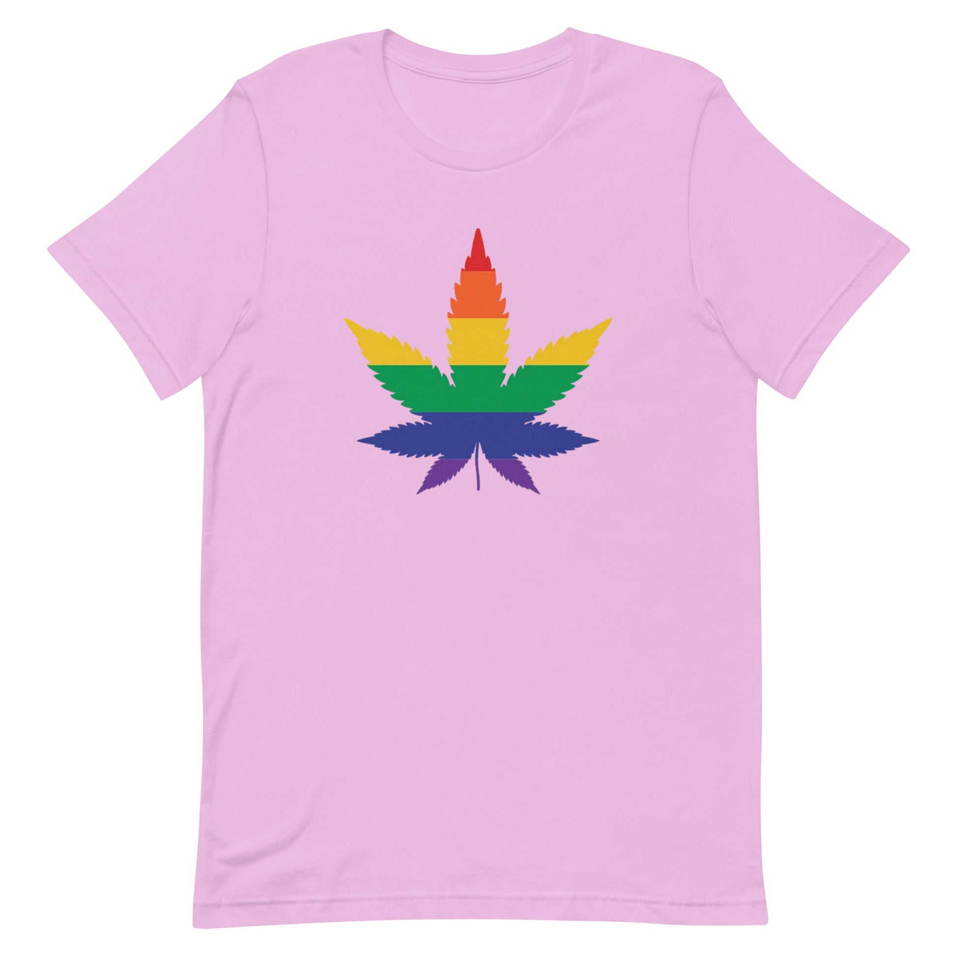 LGBTQ Pride T-Shirt - Weed Lilac Pride unisex-staple-t-shirt-lilac-front-63b9e3ef25b6e