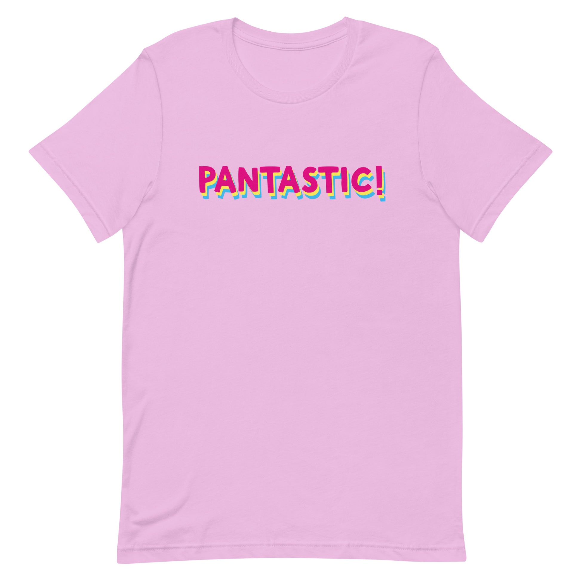 Pansexual Pan Pride T-Shirt - Pantastic! Lilac Pansexual unisex-staple-t-shirt-lilac-front-63b9f8781254a