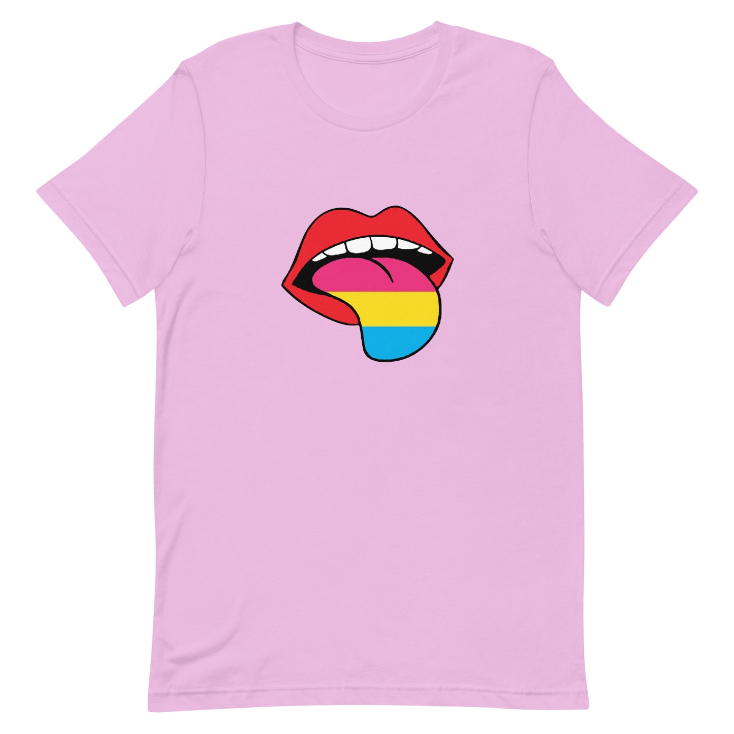 Pansexual Pan Pride T-Shirt - Tongue Lilac Pansexual unisex-staple-t-shirt-lilac-front-63ba1b65c4aec