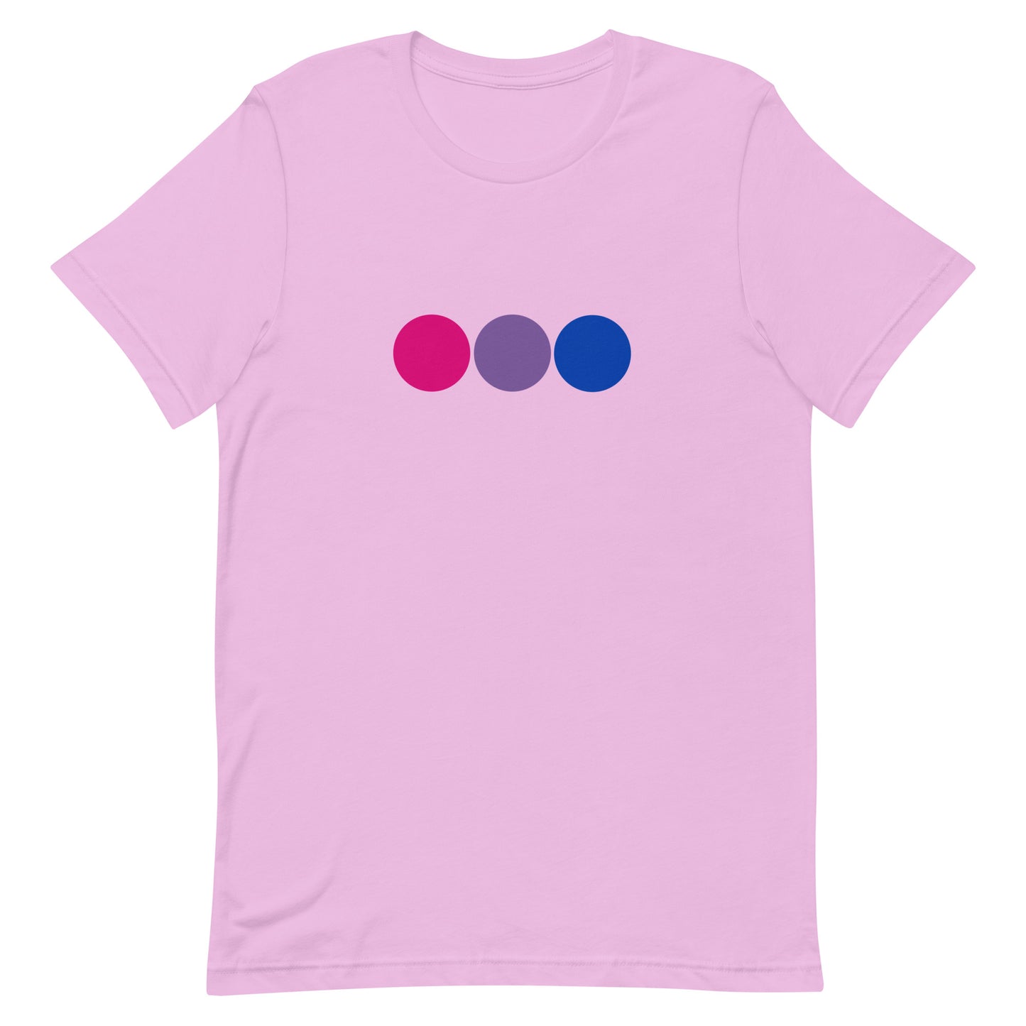 Bisexual Bi Pride Shirt with Circles Lilac Bisexual unisex-staple-t-shirt-lilac-front-63bb677748fa0