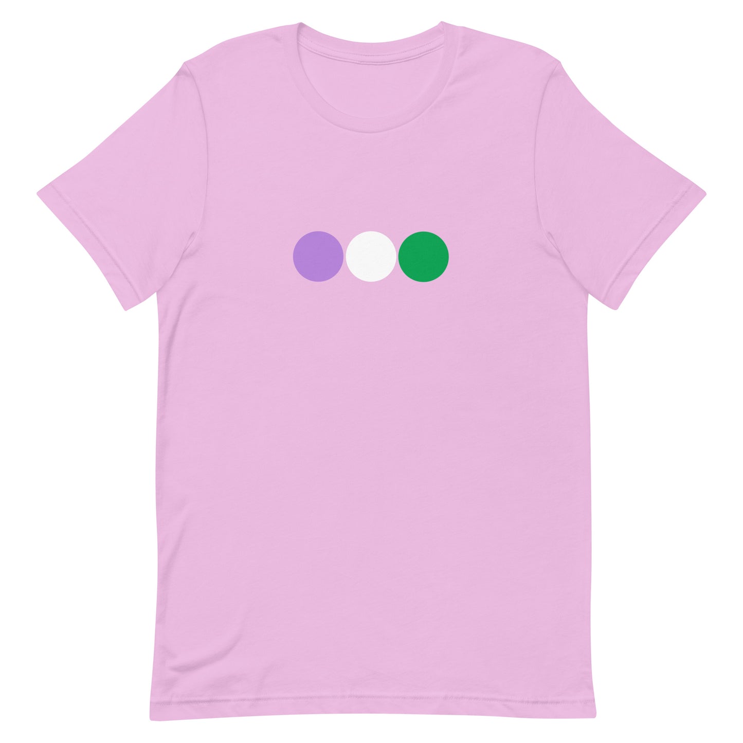 Genderqueer Pride Shirt - Circles Lilac Genderqueer unisex-staple-t-shirt-lilac-front-63bb6cbf4342f