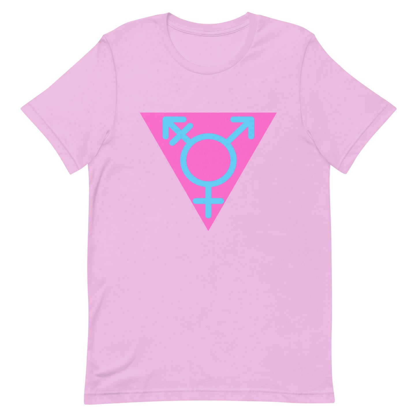 Transgender Trans Pride T-Shirt - Symbol Triangle Lilac Transgender unisex-staple-t-shirt-lilac-front-63d72d4d7363e