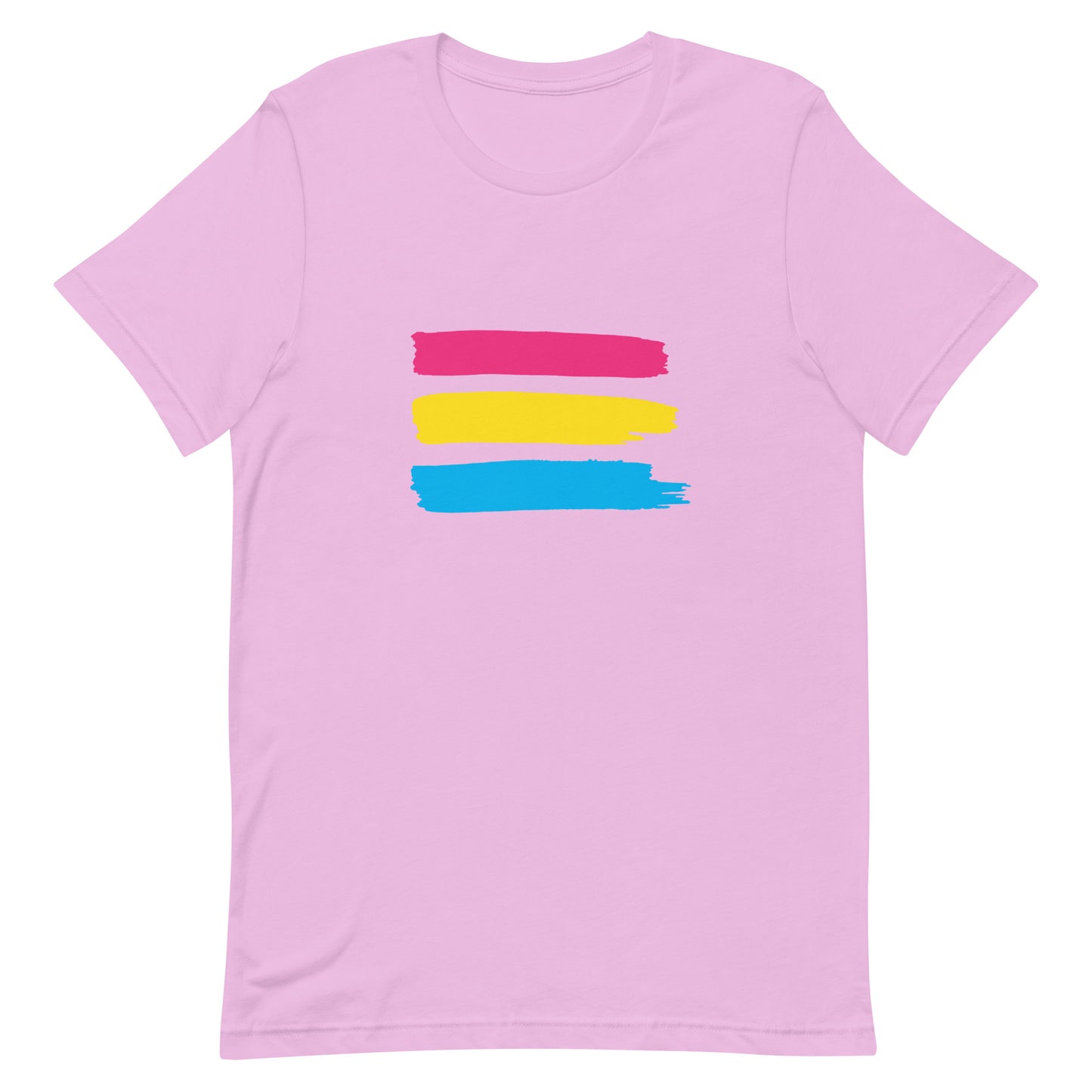 Pansexual Pan Pride T-Shirt - Paint Stripes Lilac Pansexual unisex-staple-t-shirt-lilac-front-63ec35132633e