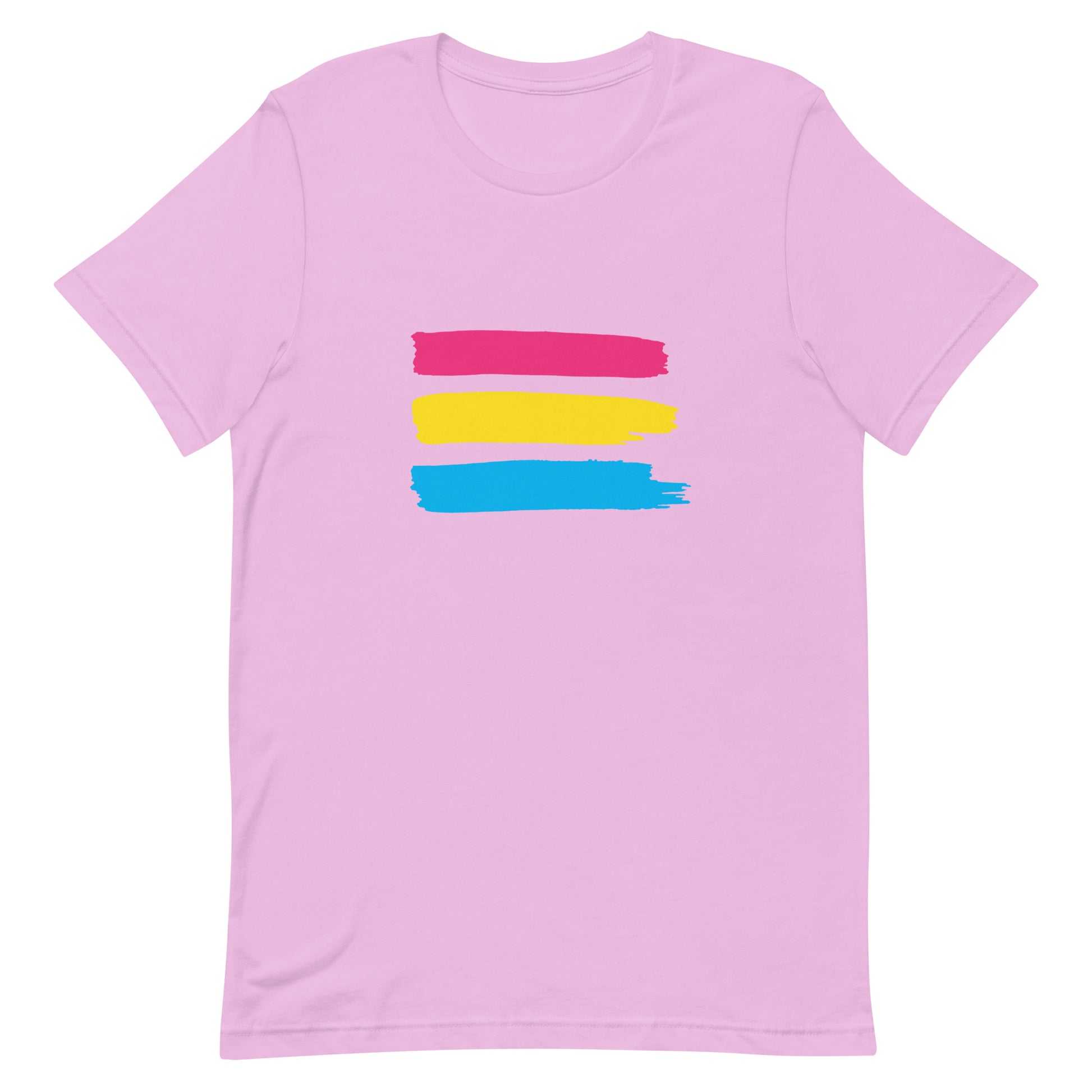 Pansexual Pan Pride T-Shirt - Paint Stripes Lilac Pansexual unisex-staple-t-shirt-lilac-front-63ec35132633e