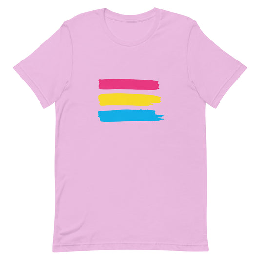 Pansexual Pan Pride T-Shirt - Paint Stripes Lilac Pansexual unisex-staple-t-shirt-lilac-front-63ec35132633e