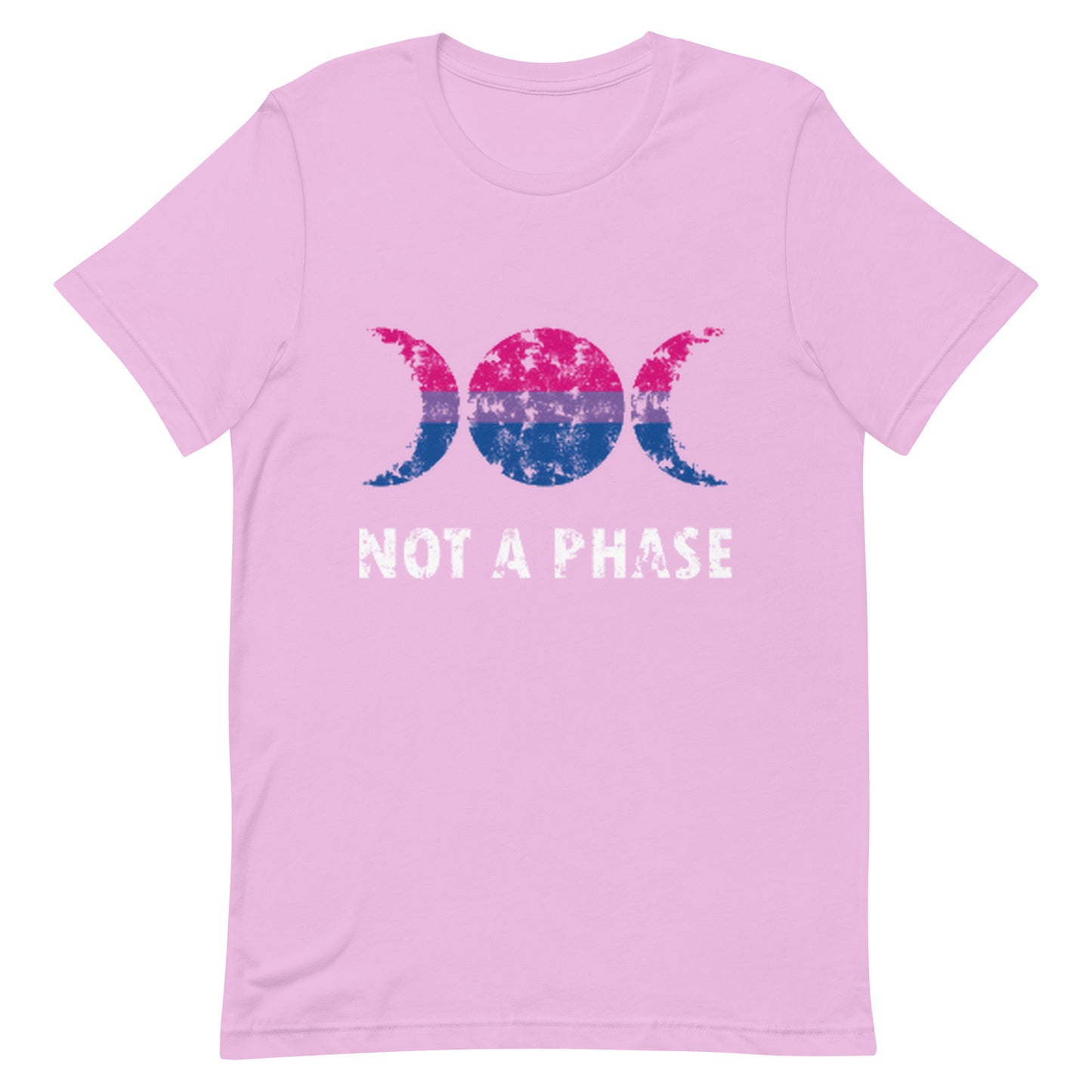 Bisexual Bi Pride Shirt Not A Phase Lilac Bisexual unisex-staple-t-shirt-lilac-front-63fa7cdebbffb