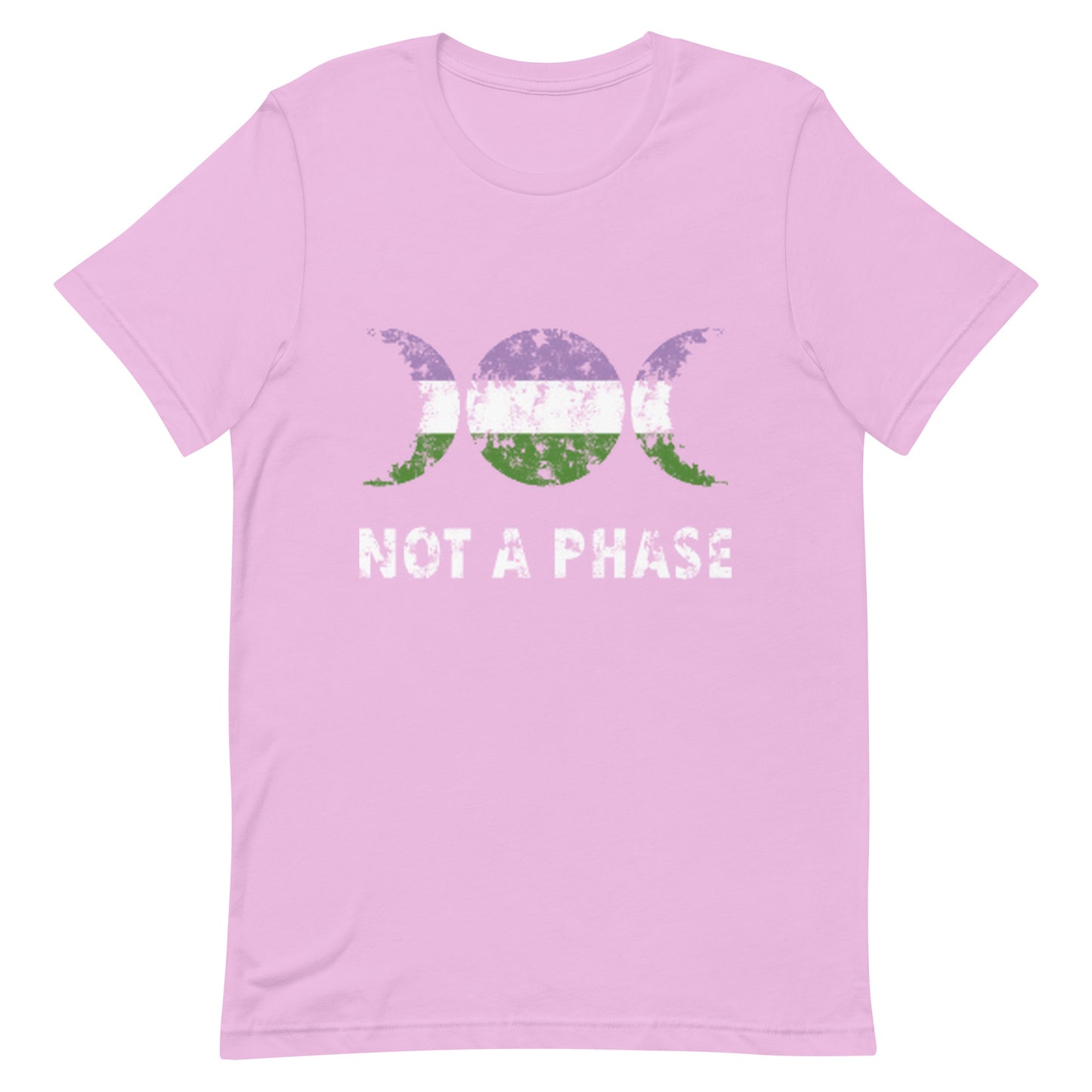 Genderqueer Pride Shirt - Not A Phase Lilac unisex-staple-t-shirt-lilac-front-63fa7d5b16853