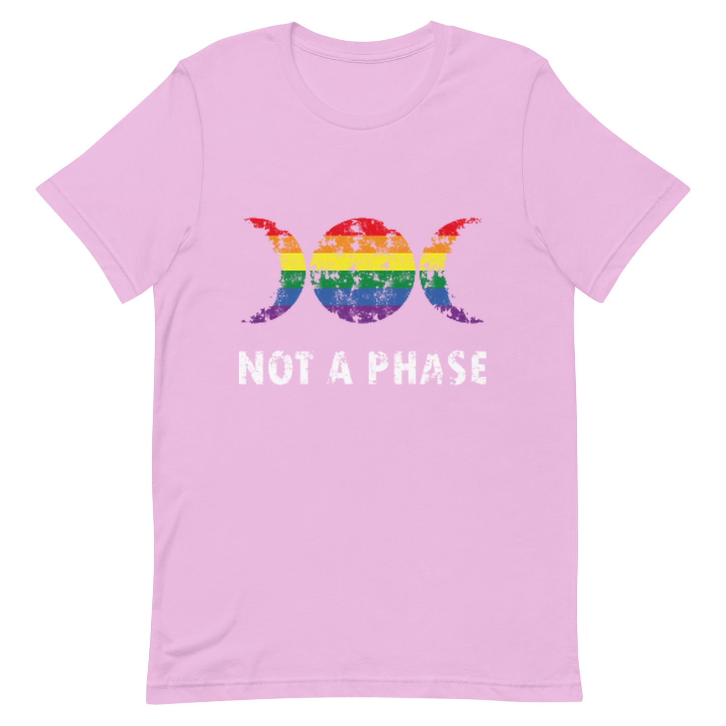 LGBTQ Pride T-Shirt - Not A Phase Lilac Pride unisex-staple-t-shirt-lilac-front-63fa7dee0d20f