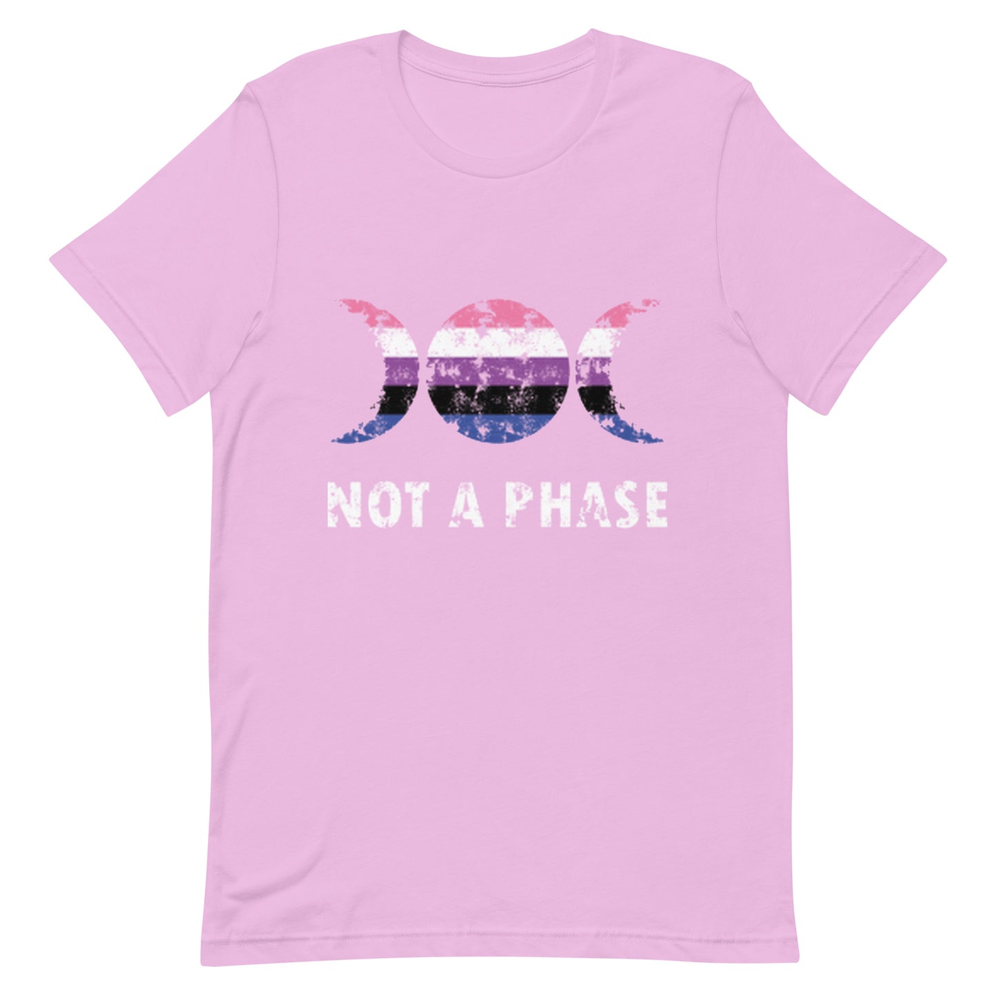 Genderfluid Pride Shirt - Not A Phase Lilac Genderfluid unisex-staple-t-shirt-lilac-front-63fa7efb1f1e6