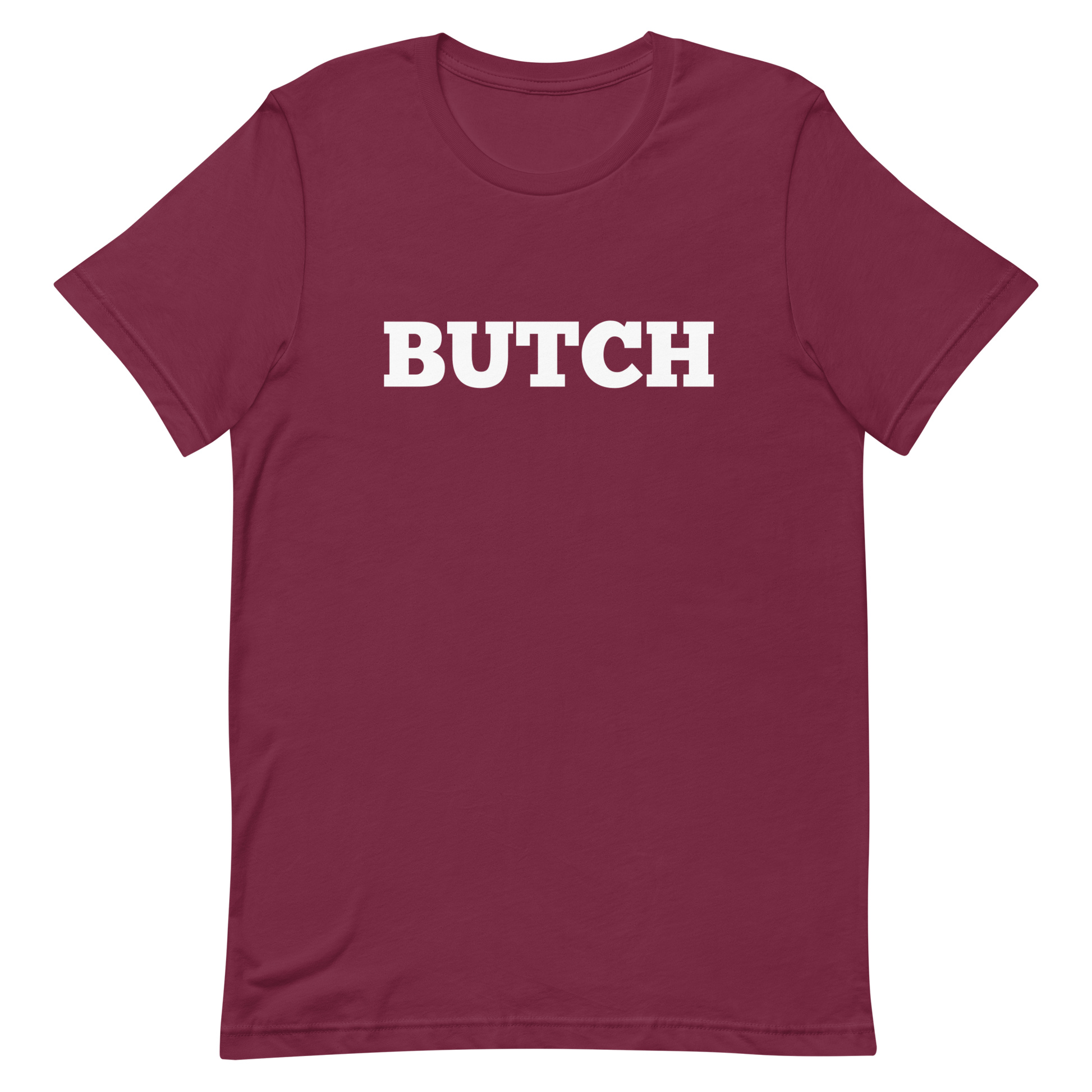 Lesbian Pride T-Shirt - Butch Maroon Lesbian unisex-staple-t-shirt-maroon-front-6312bcb2f019b