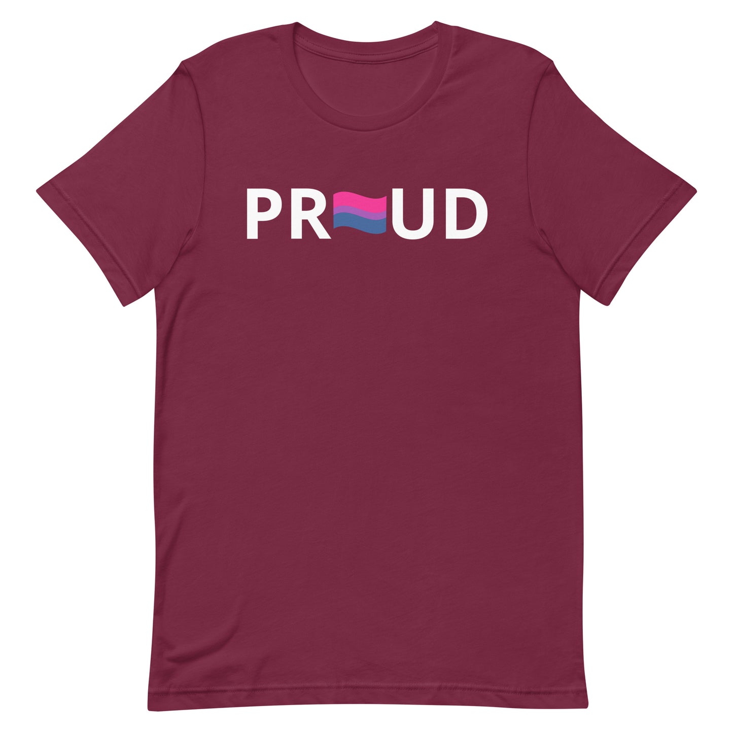 Bisexual Bi Pride Shirt Proud Maroon Bisexual unisex-staple-t-shirt-maroon-front-63b4dca773110