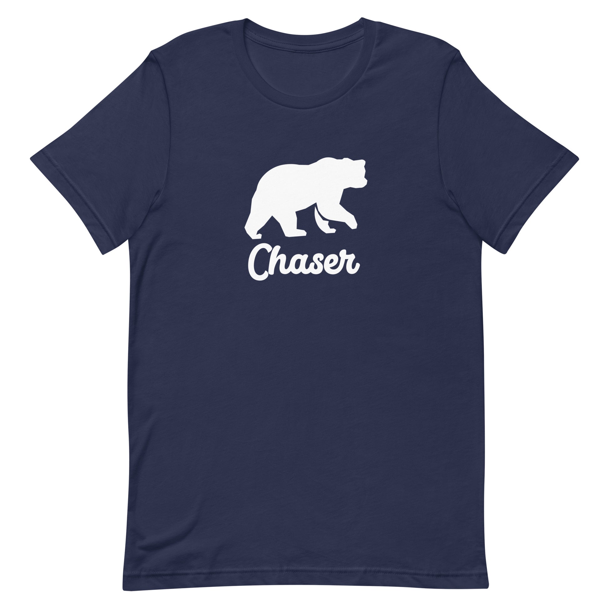 Gay Bear Pride Shirt - Bear Chaser Navy Gay unisex-staple-t-shirt-navy-front-63b4dc31cf9bf