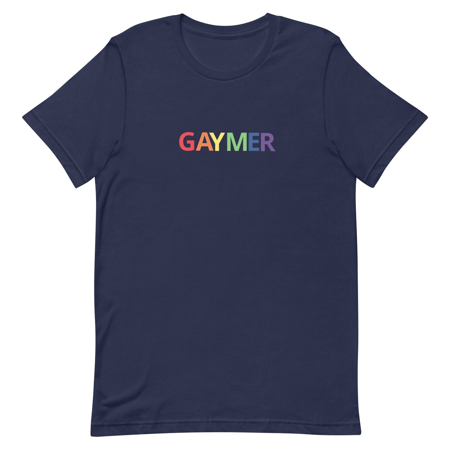 Gaymer Tee Navy Gay unisex-staple-t-shirt-navy-front-63b76fd2a9fc6