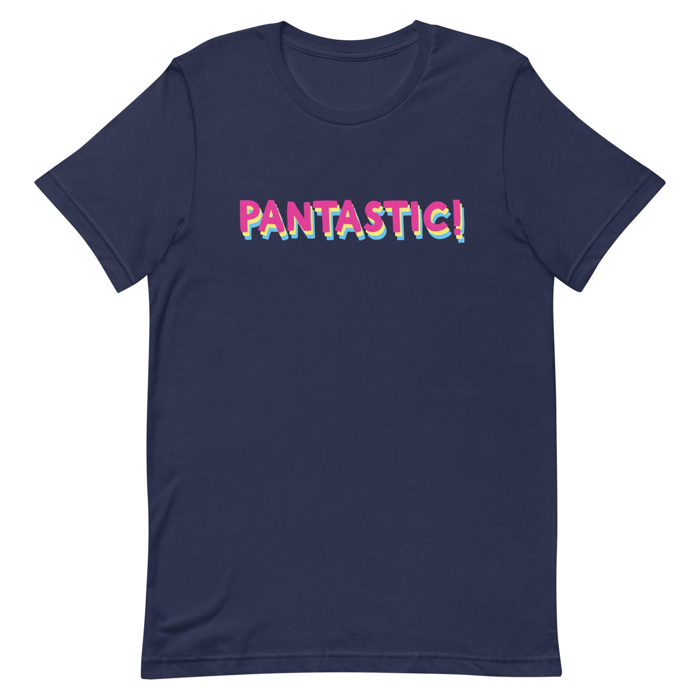 Pansexual Pan Pride T-Shirt - Pantastic! Navy Pansexual unisex-staple-t-shirt-navy-front-63b9f8780f929