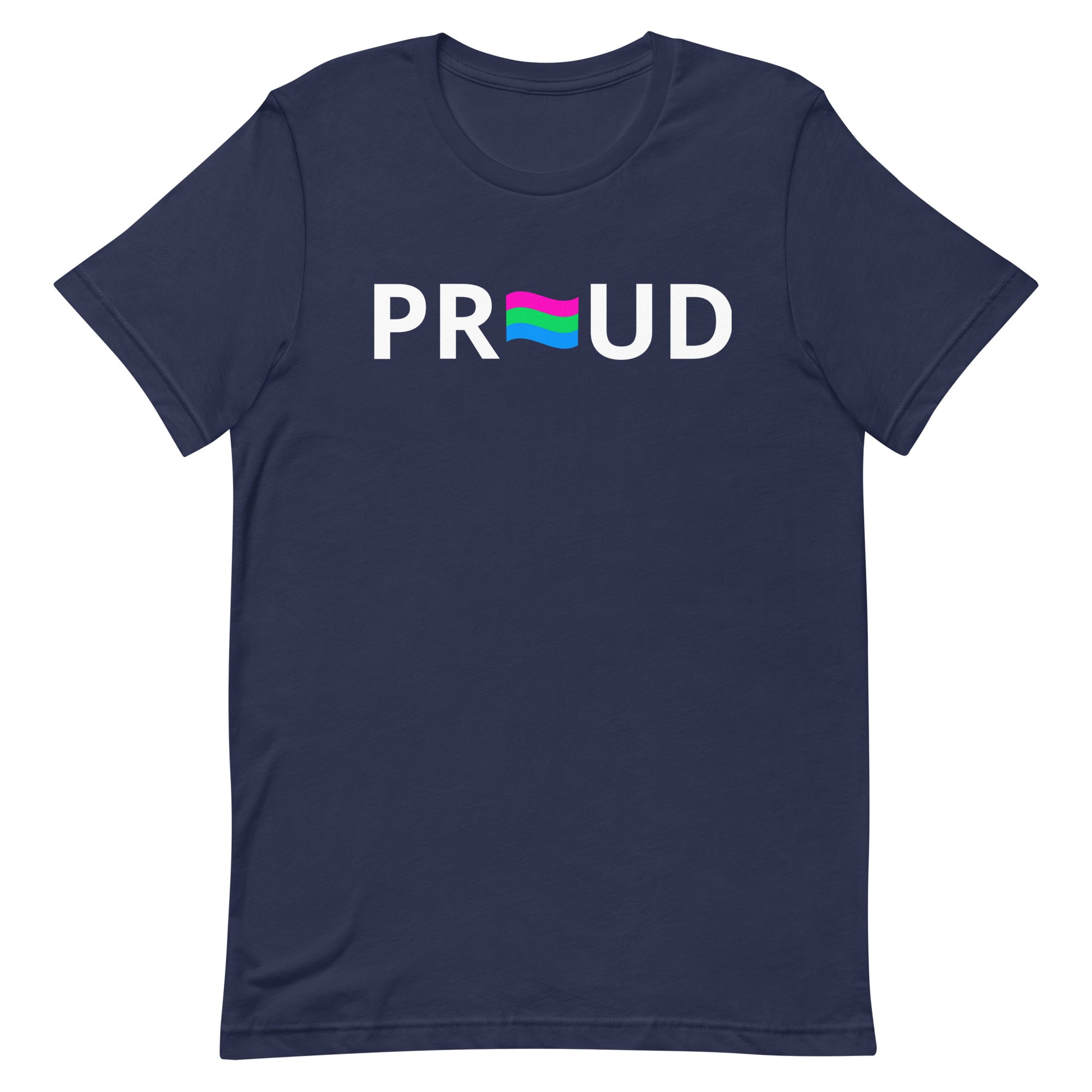 Polysexual Poly Pride T-shirt - Proud Navy Polysexual unisex-staple-t-shirt-navy-front-63ba33e0e3d7e