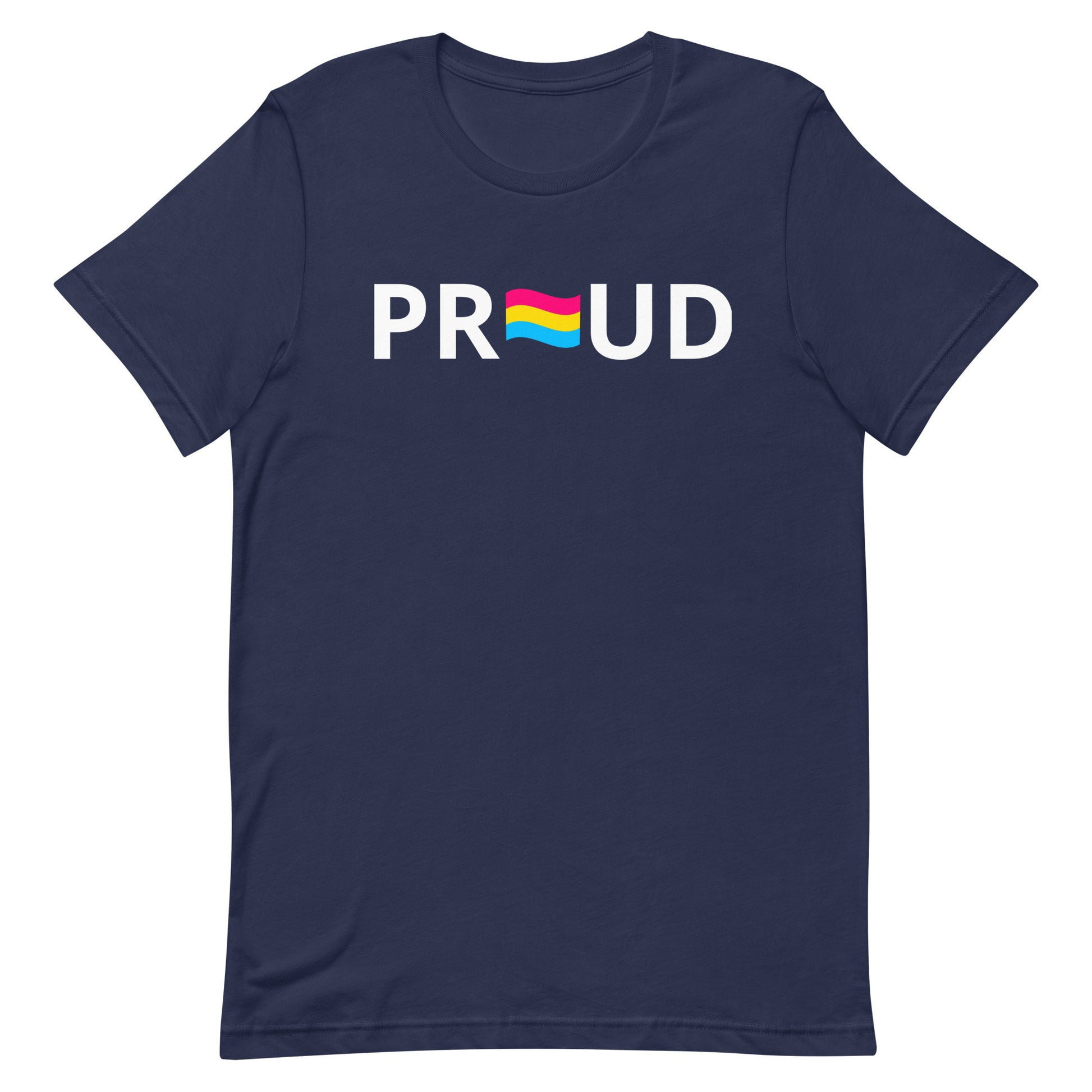 Pansexual Pan Pride T-Shirt - Proud Navy Pansexual unisex-staple-t-shirt-navy-front-63ba35a7356cc