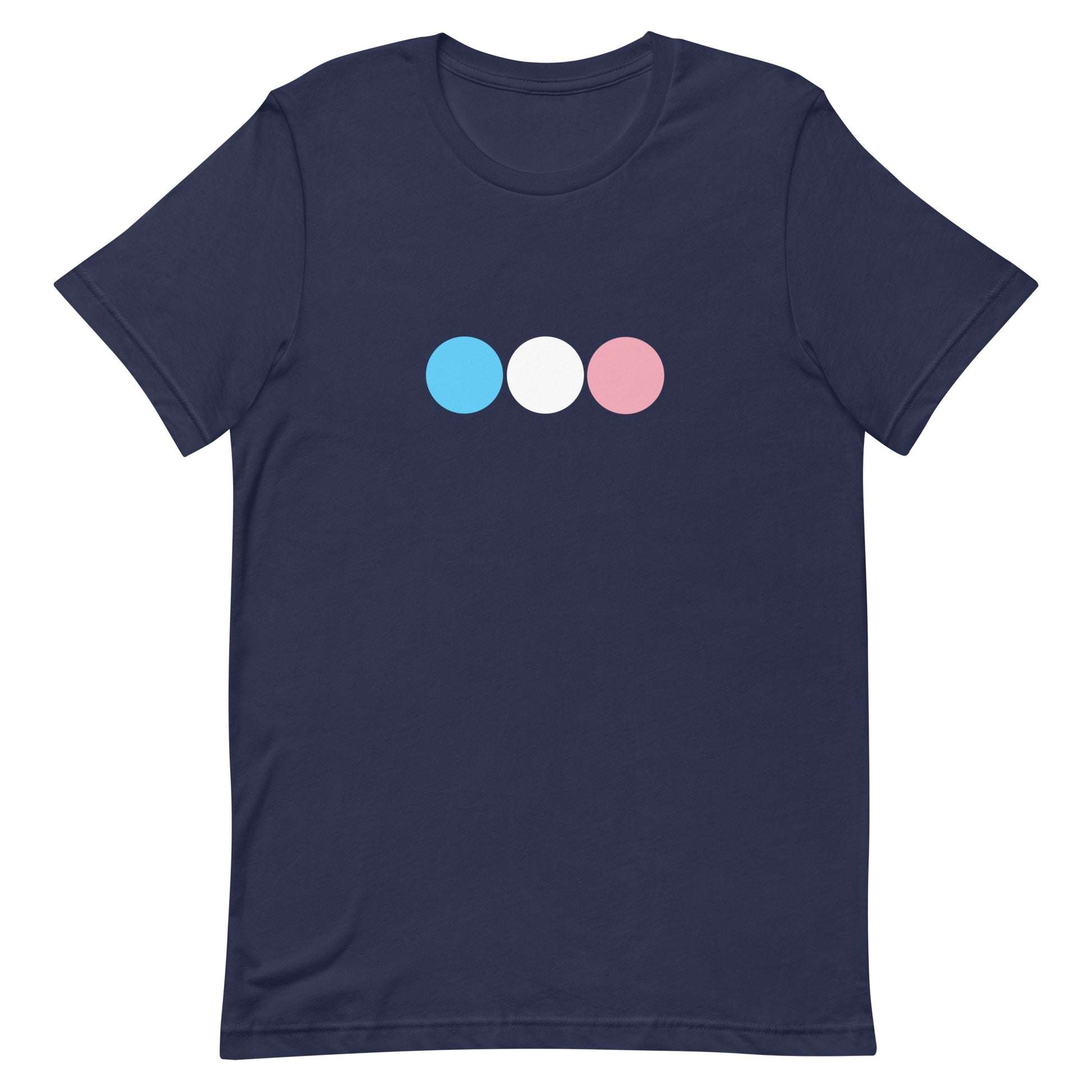 Transgender Trans Pride T-Shirt - Circles Navy Transgender unisex-staple-t-shirt-navy-front-63bb66a7230dd