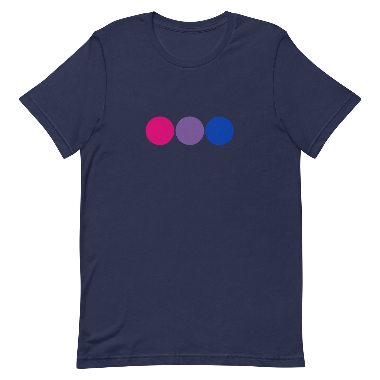 Bisexual Bi Pride Shirt with Circles Navy Bisexual unisex-staple-t-shirt-navy-front-63bb6777422b0