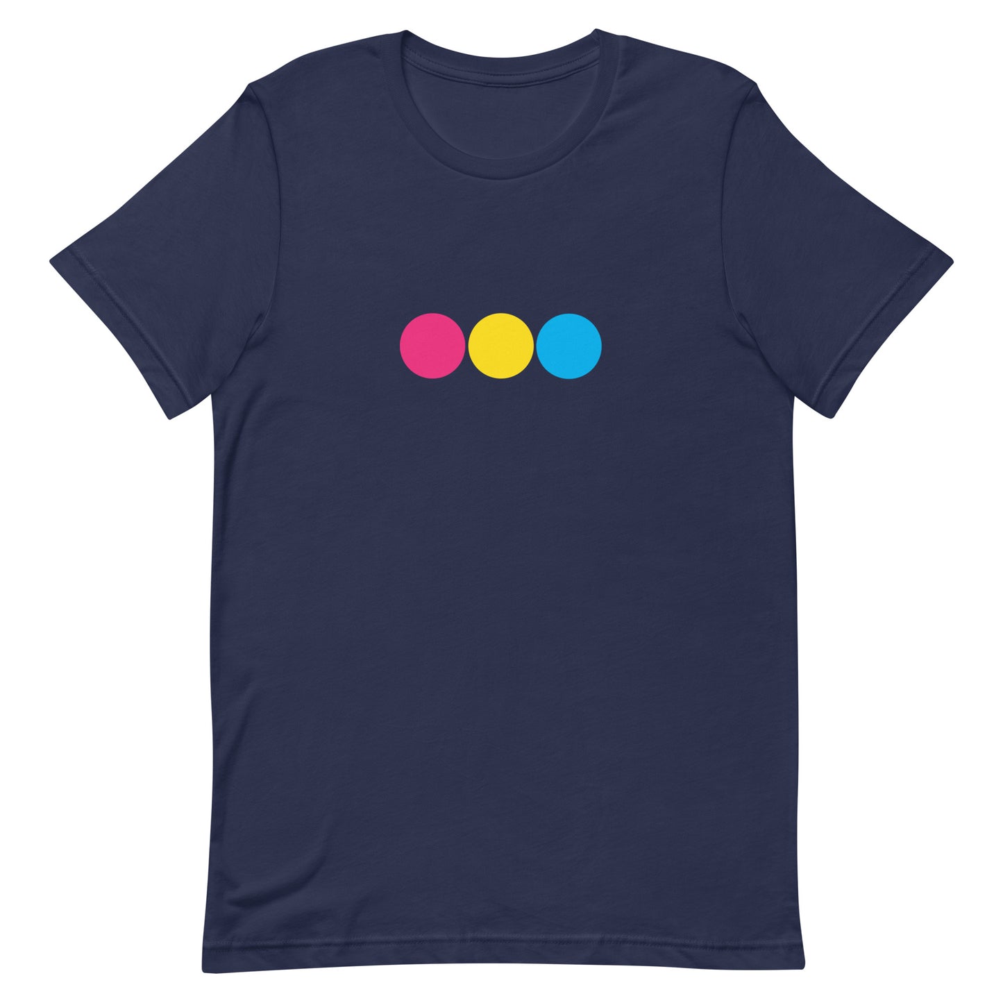 Pansexual Pan Pride T-Shirt - Circle Navy Pansexual unisex-staple-t-shirt-navy-front-63bb6d9aa39f1