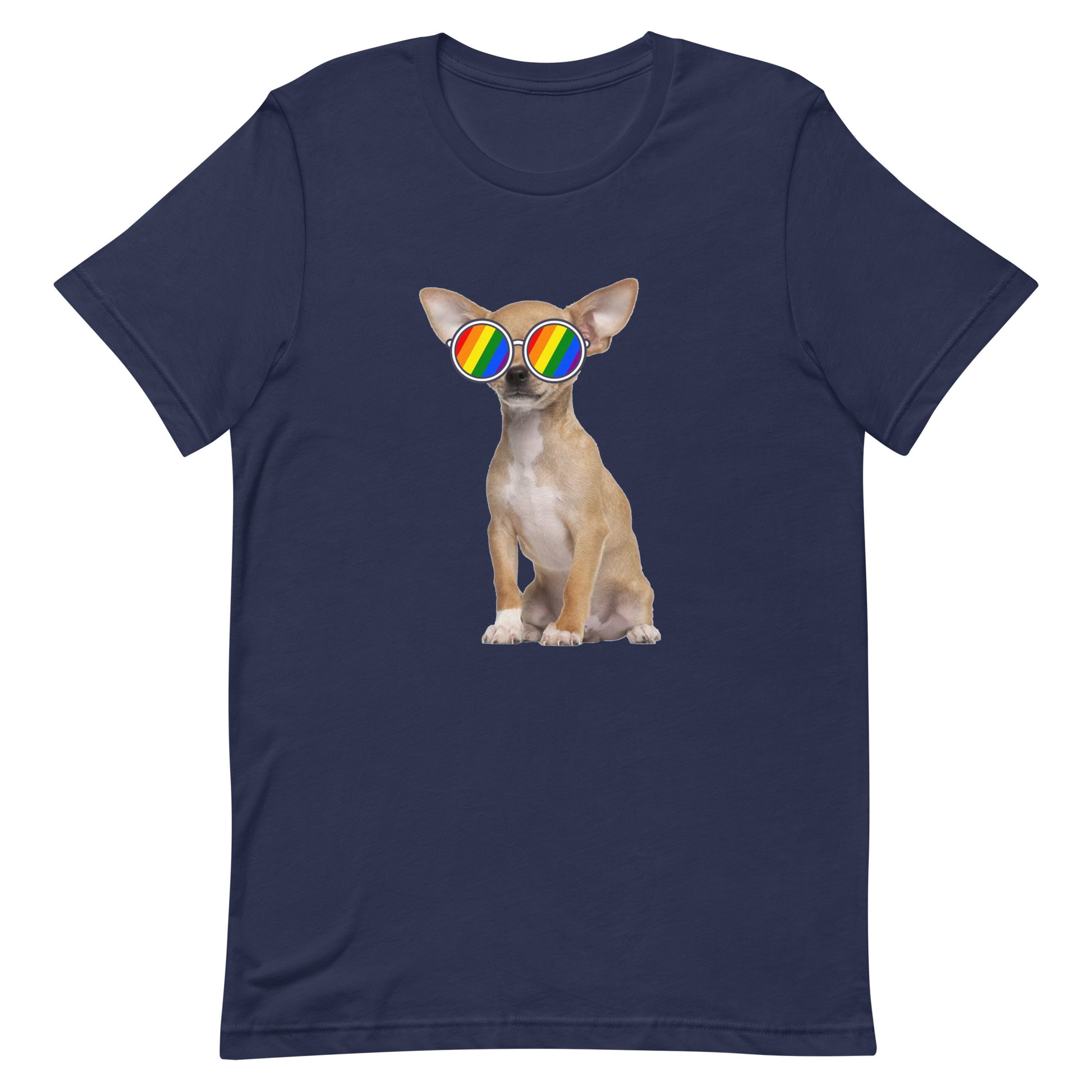 LGBTQ Pride T-Shirt - Chihuahua Navy unisex-staple-t-shirt-navy-front-63ebc66f8a3bc