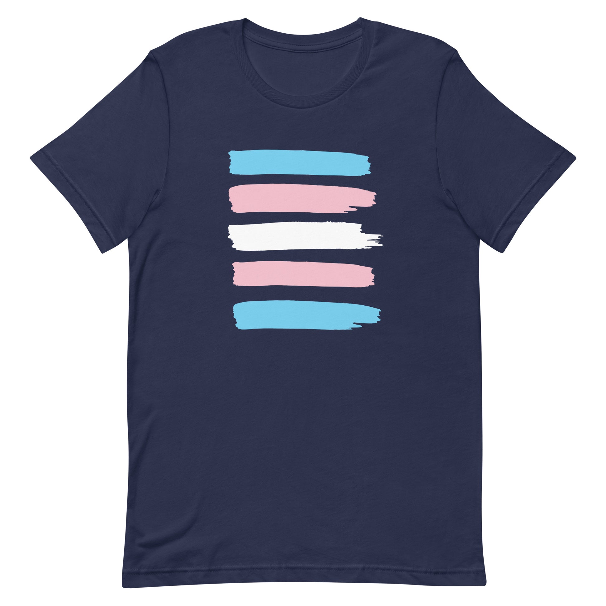 Transgender Trans Pride T-Shirt - Paint Stripes Navy Transgender unisex-staple-t-shirt-navy-front-63ec3282ea549