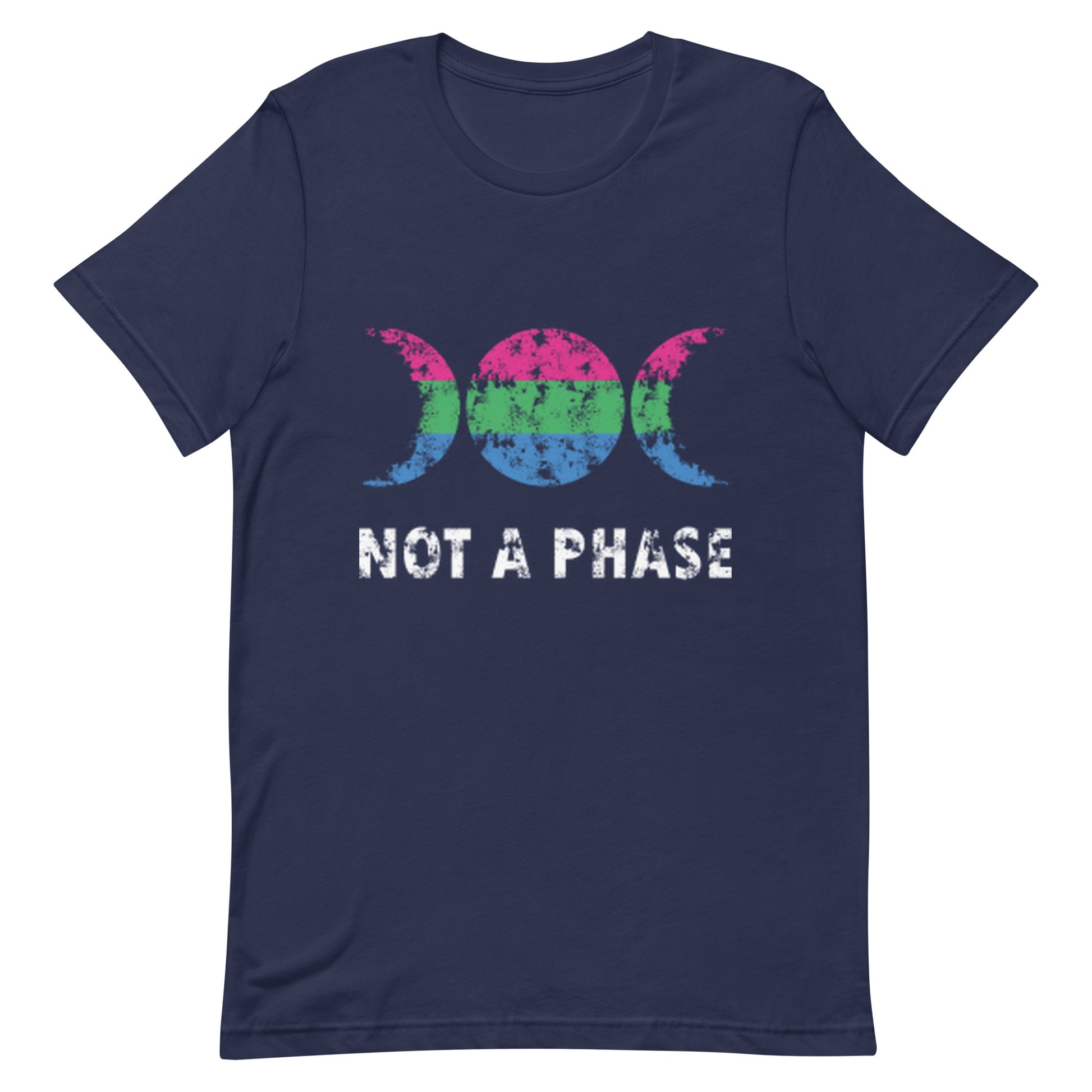 Polysexual Poly Pride T-Shirt - Not A Phase Navy Polysexual unisex-staple-t-shirt-navy-front-63fa828d5b727