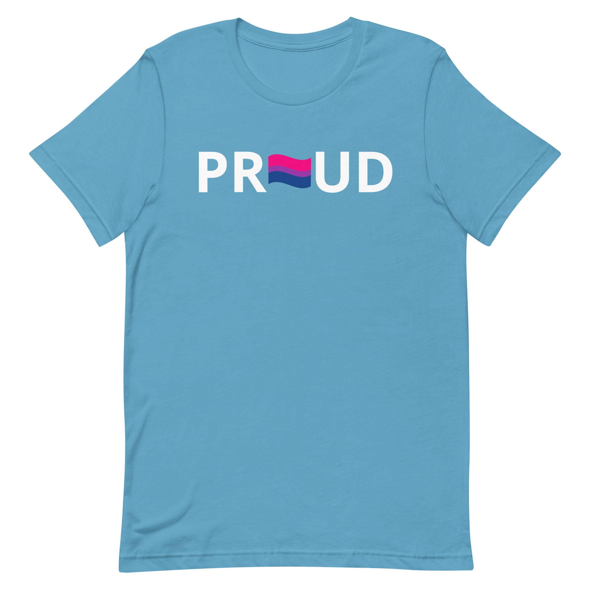 Bisexual Bi Pride Shirt Proud Ocean Blue Bisexual unisex-staple-t-shirt-ocean-blue-front-63b4dca78962b