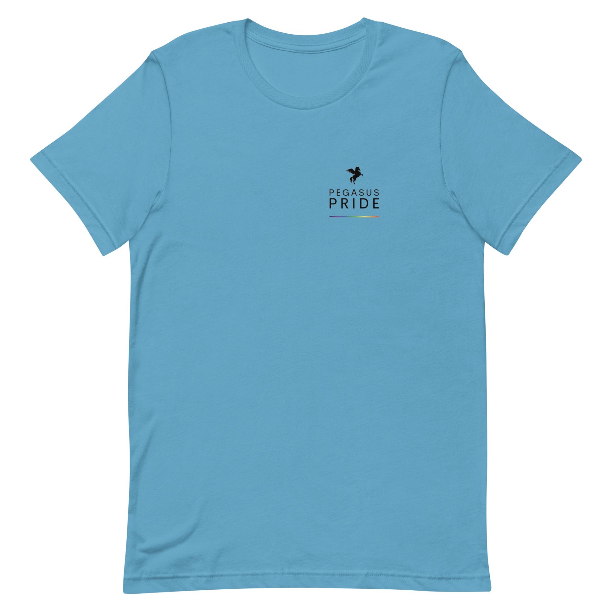 Pegasus Pride T-shirt Ocean Blue unisex-staple-t-shirt-ocean-blue-front-63b9fc0da27ef