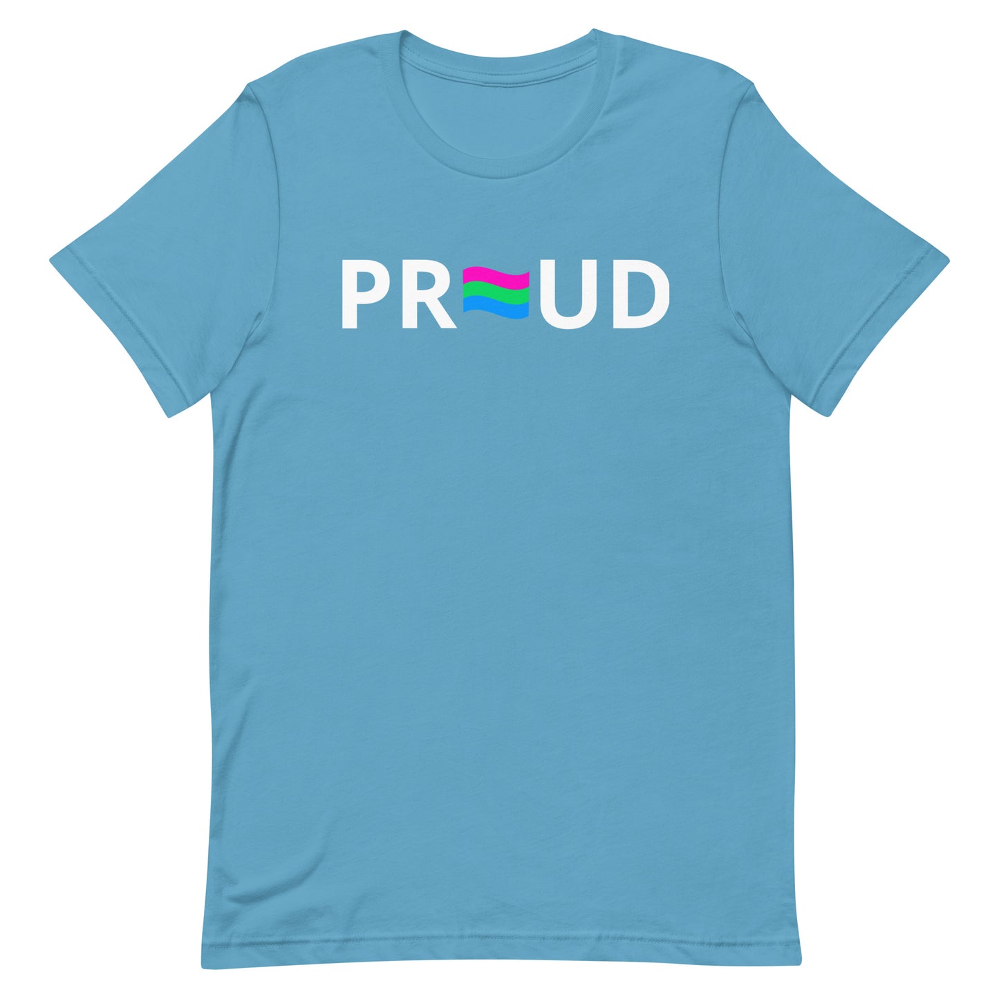 Polysexual Poly Pride T-shirt - Proud Ocean Blue Polysexual unisex-staple-t-shirt-ocean-blue-front-63ba33e0efde9